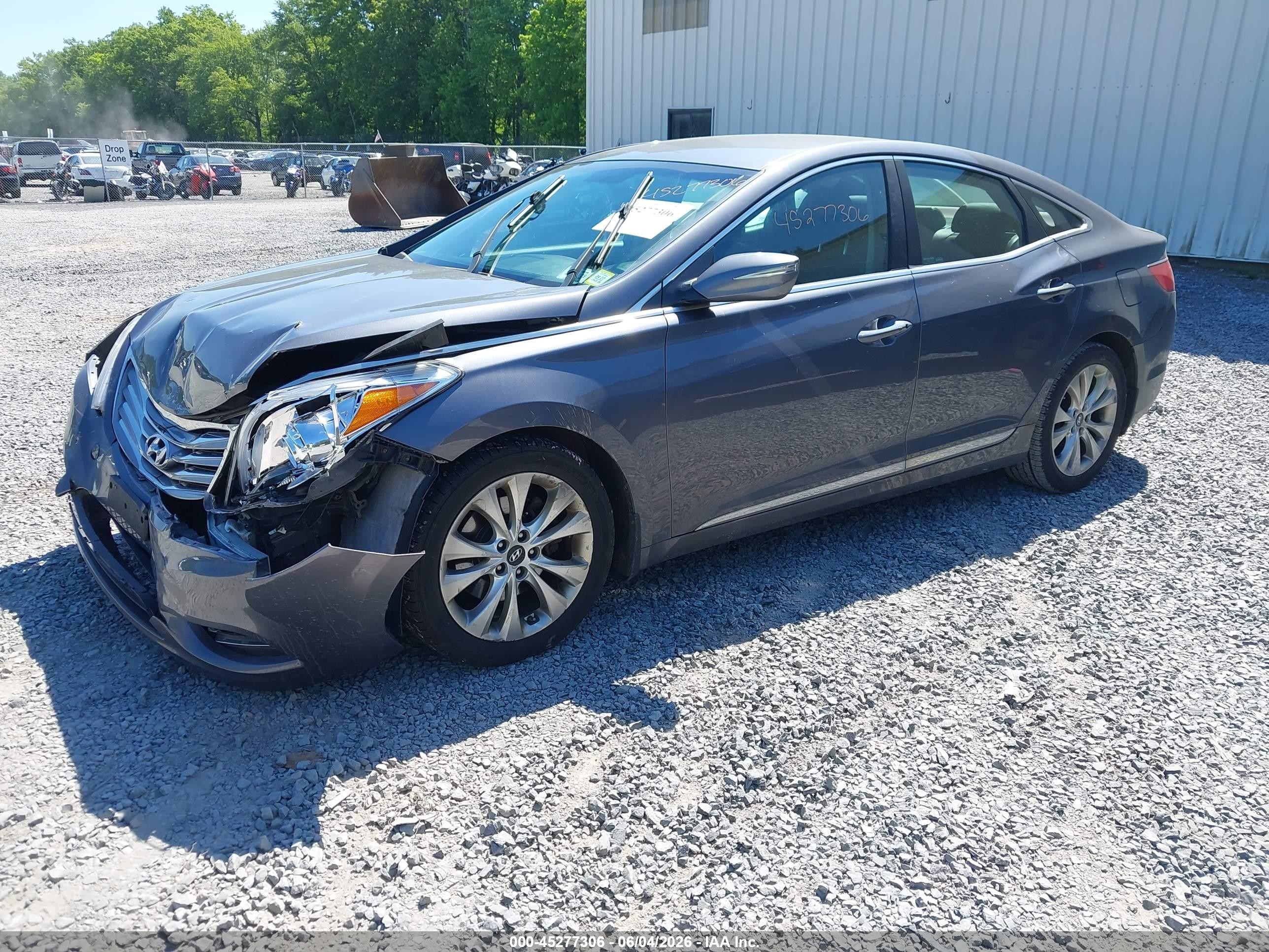2013 Hyundai Azera   Gray vin: KMHFG4JG2DA202813