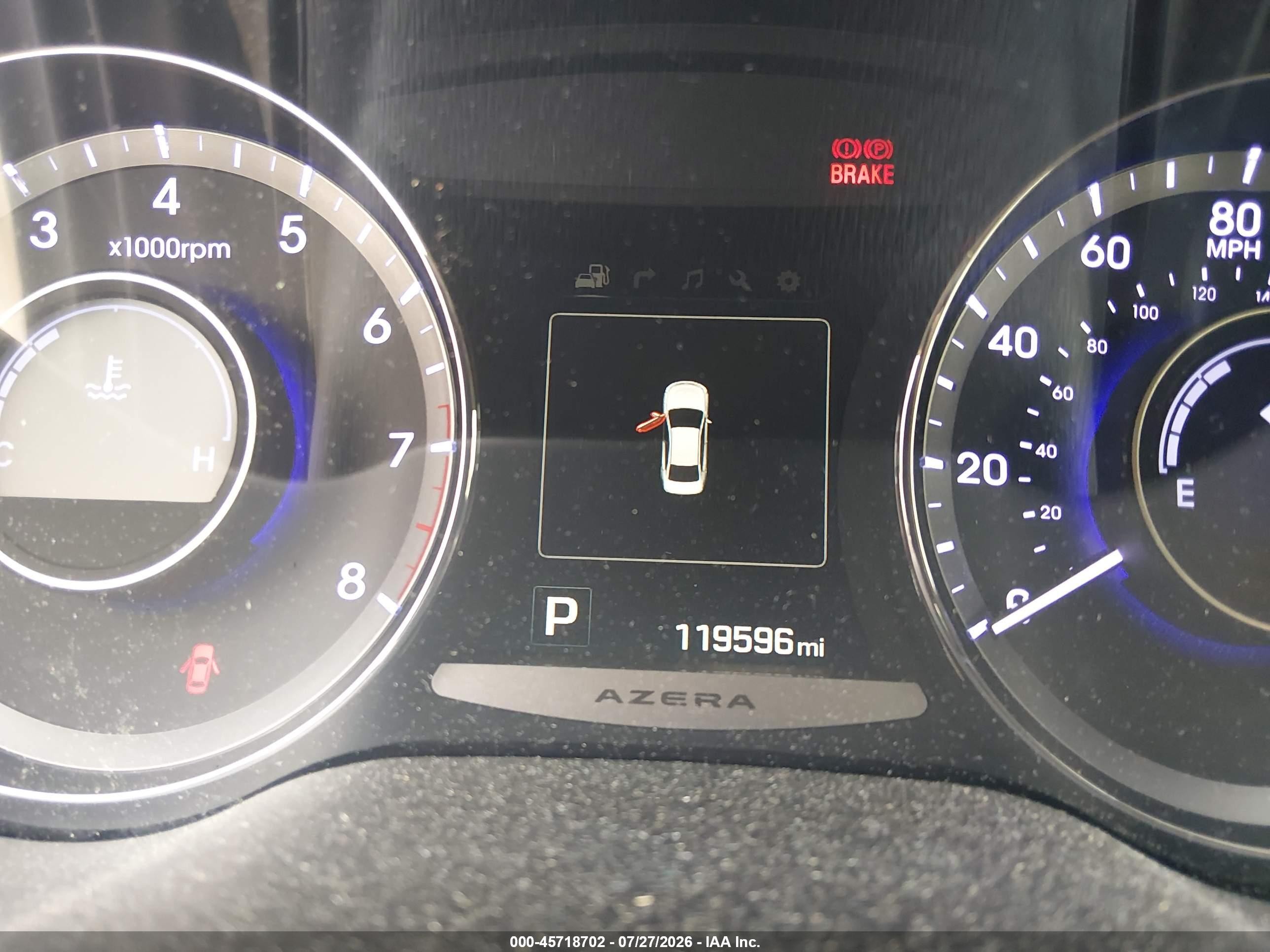 2015 Hyundai Azera   White vin: KMHFG4JG3FA477786