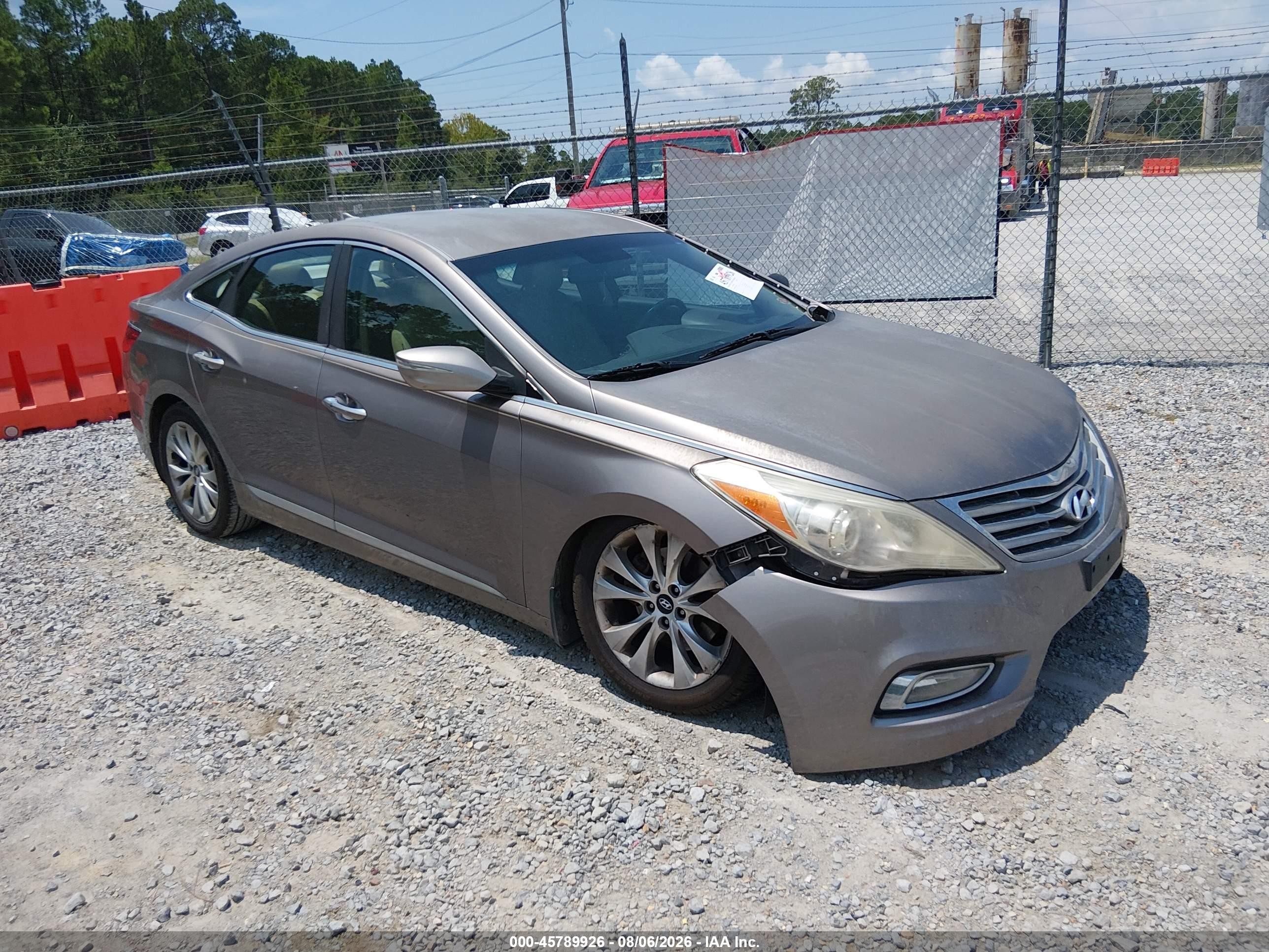2012 Hyundai Azera   White vin: KMHFG4JG5CA186685