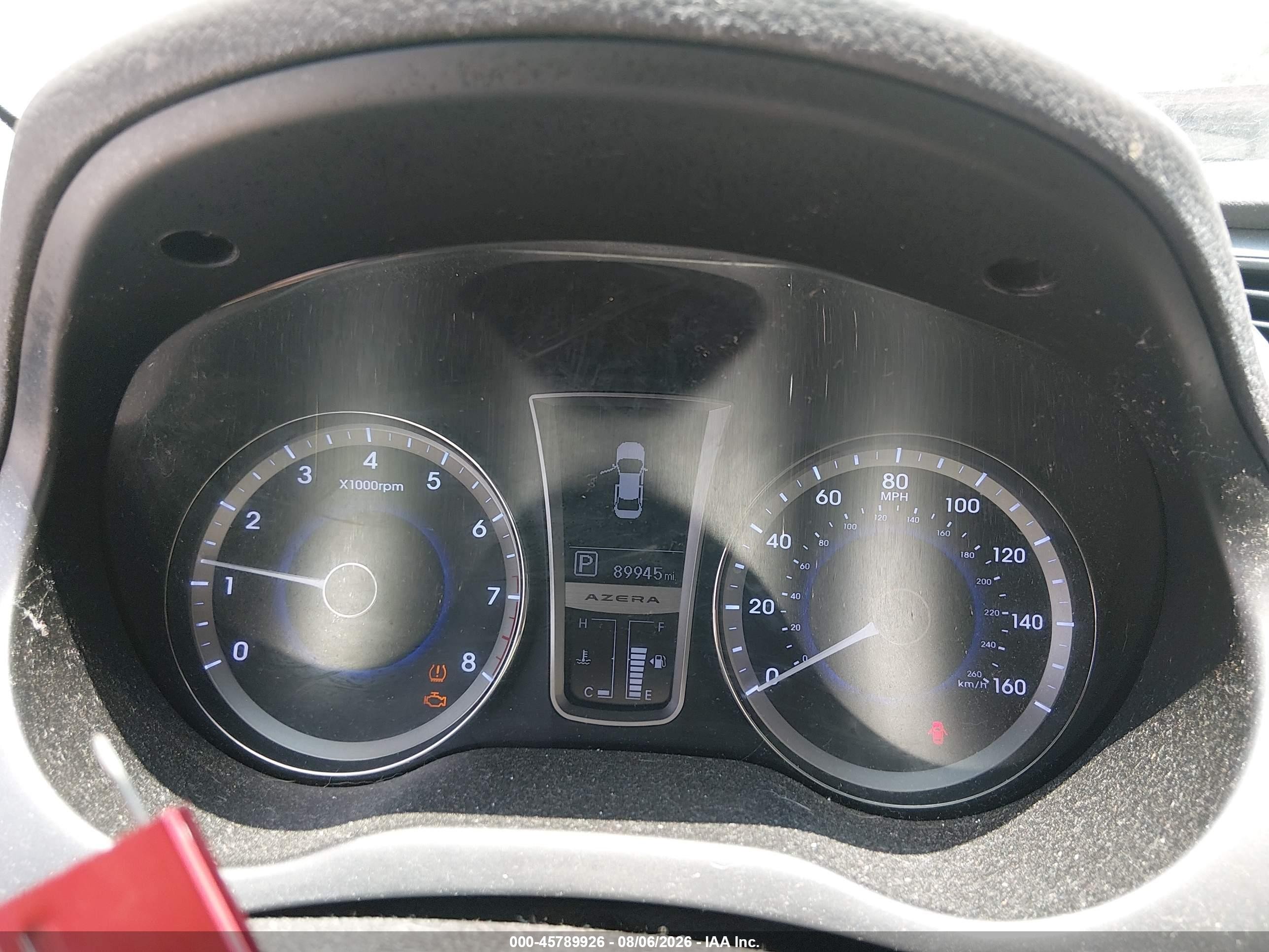 2012 Hyundai Azera   White vin: KMHFG4JG5CA186685