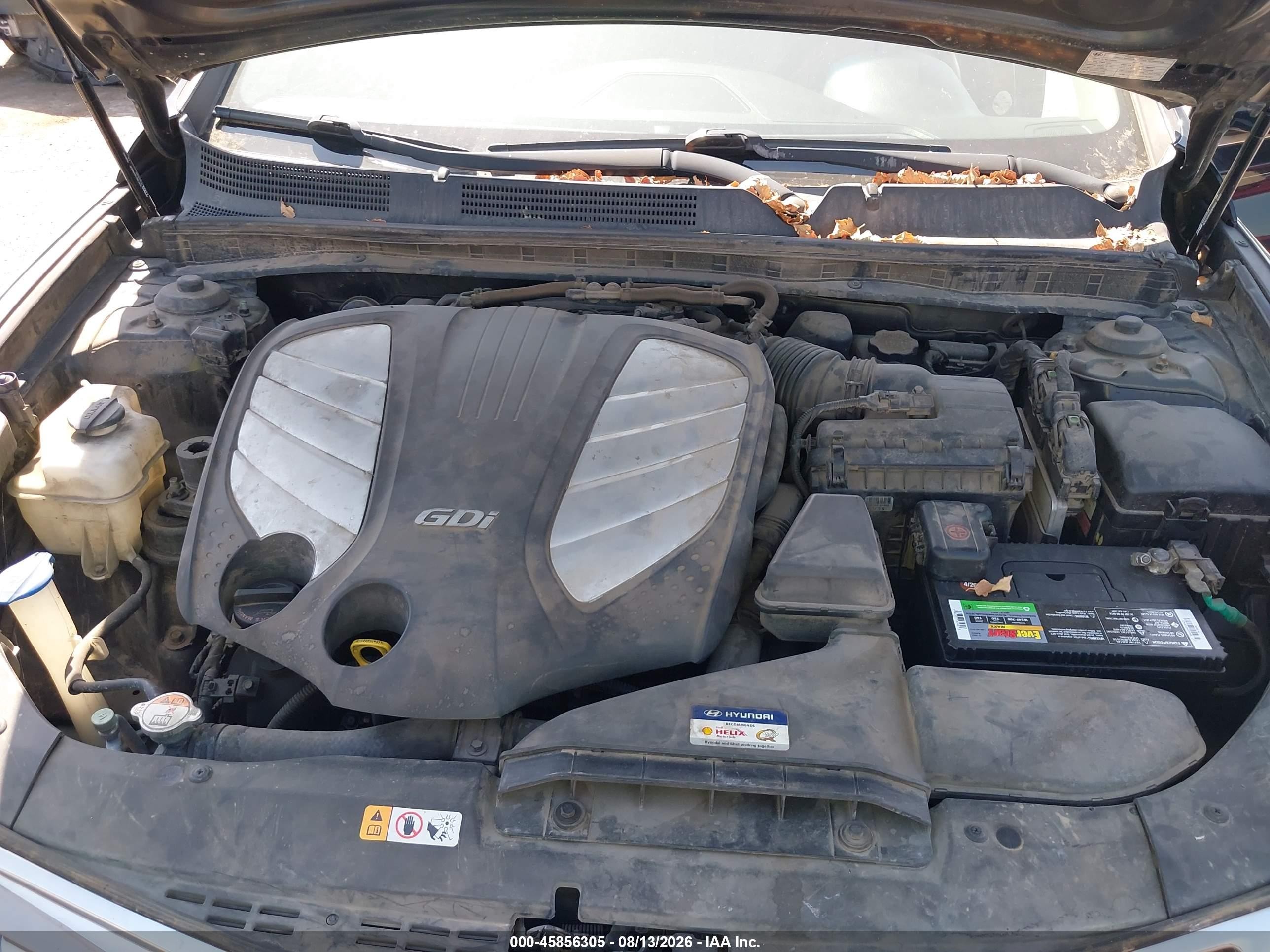 2013 Hyundai Azera   Black vin: KMHFG4JG9DA257534