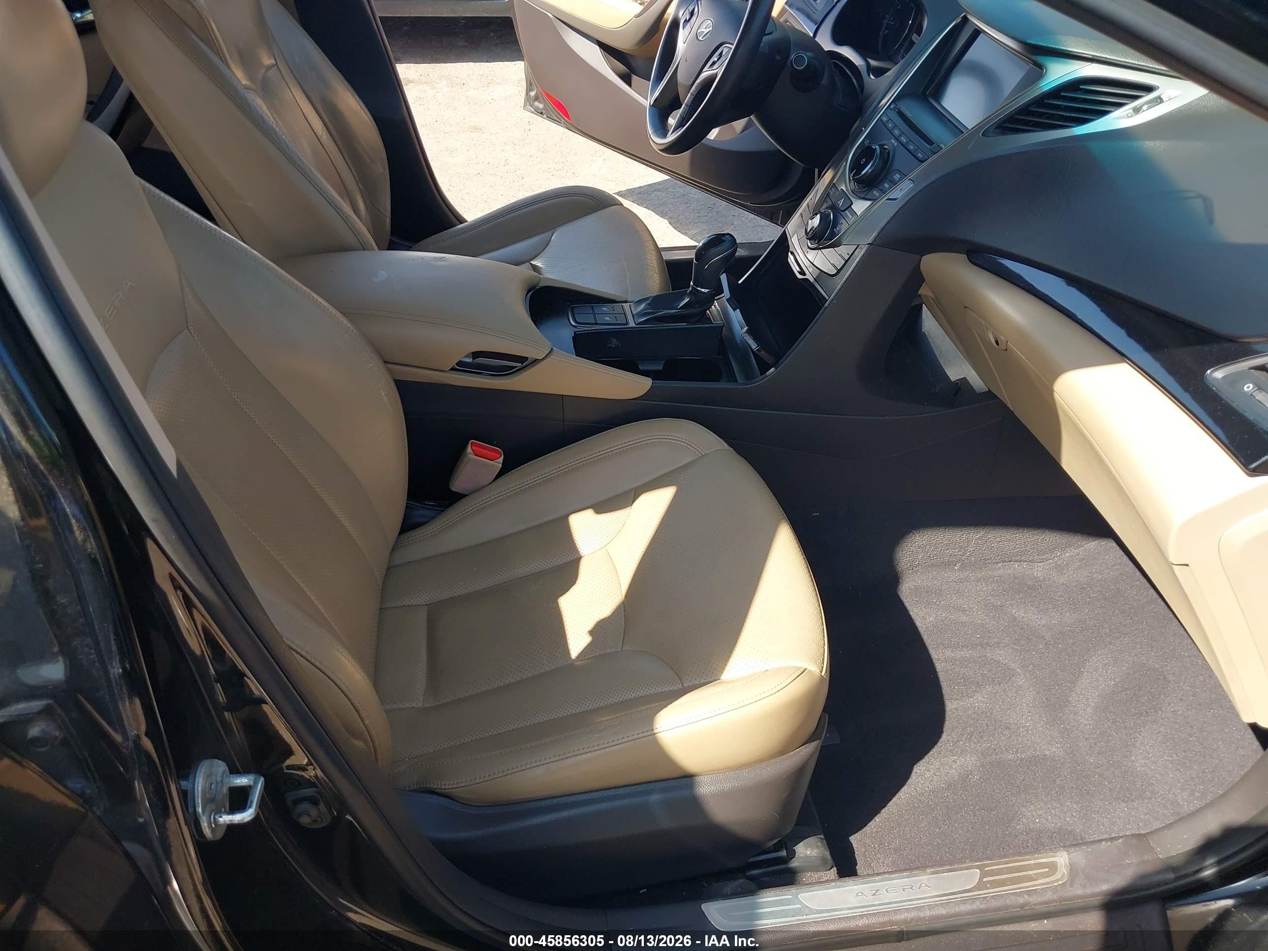 2013 Hyundai Azera   Black vin: KMHFG4JG9DA257534