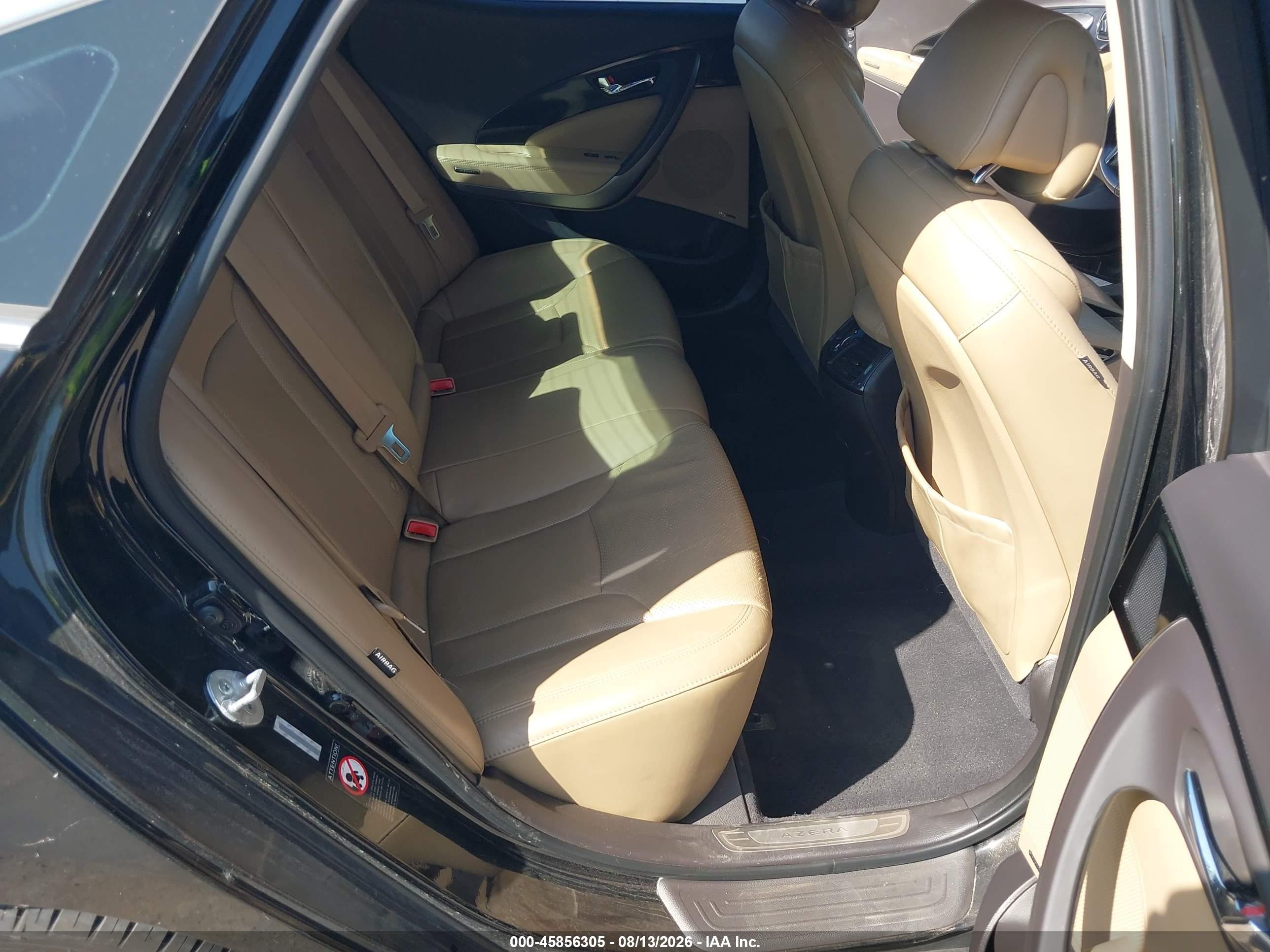 2013 Hyundai Azera   Black vin: KMHFG4JG9DA257534