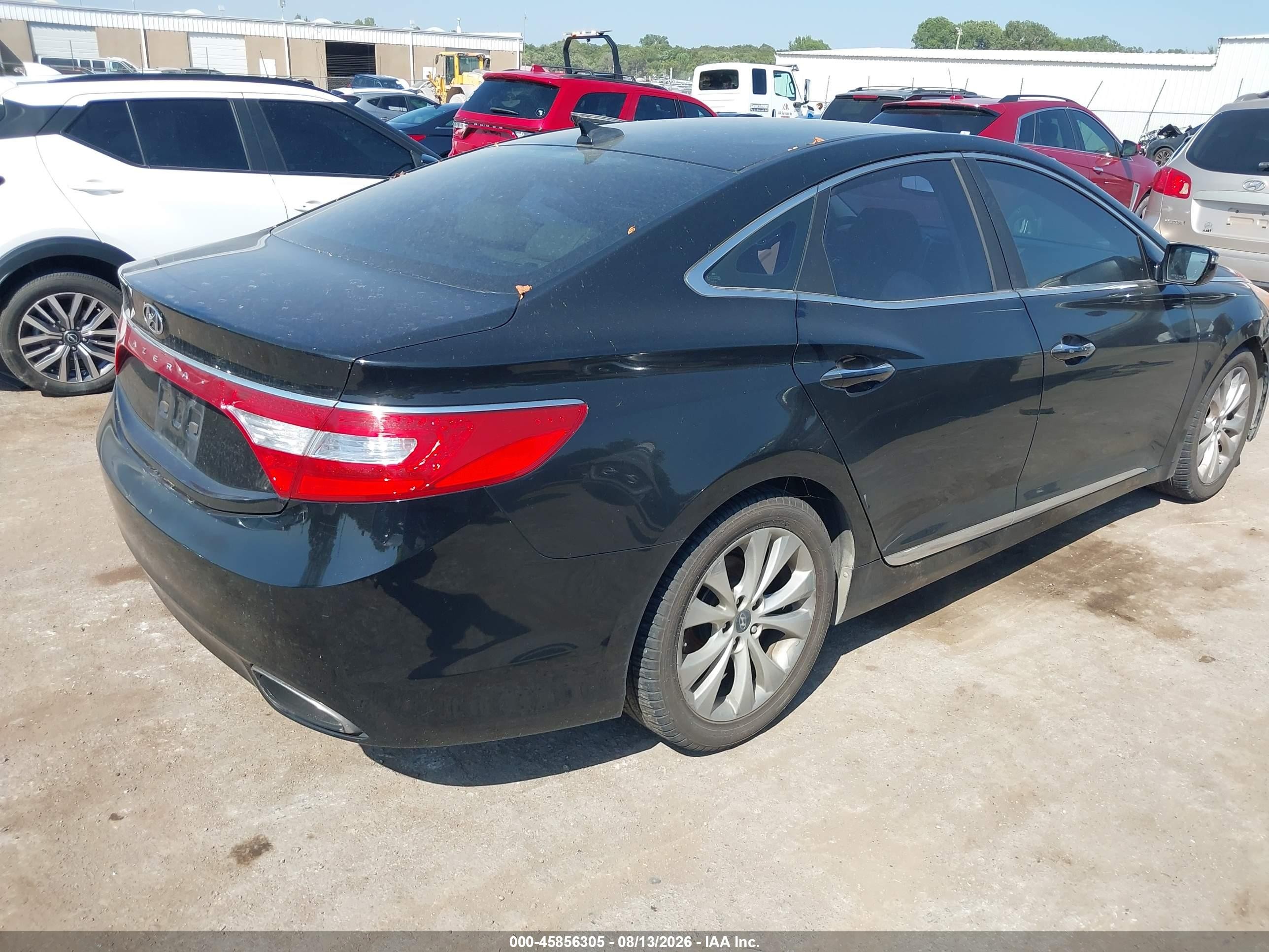 2013 Hyundai Azera   Black vin: KMHFG4JG9DA257534