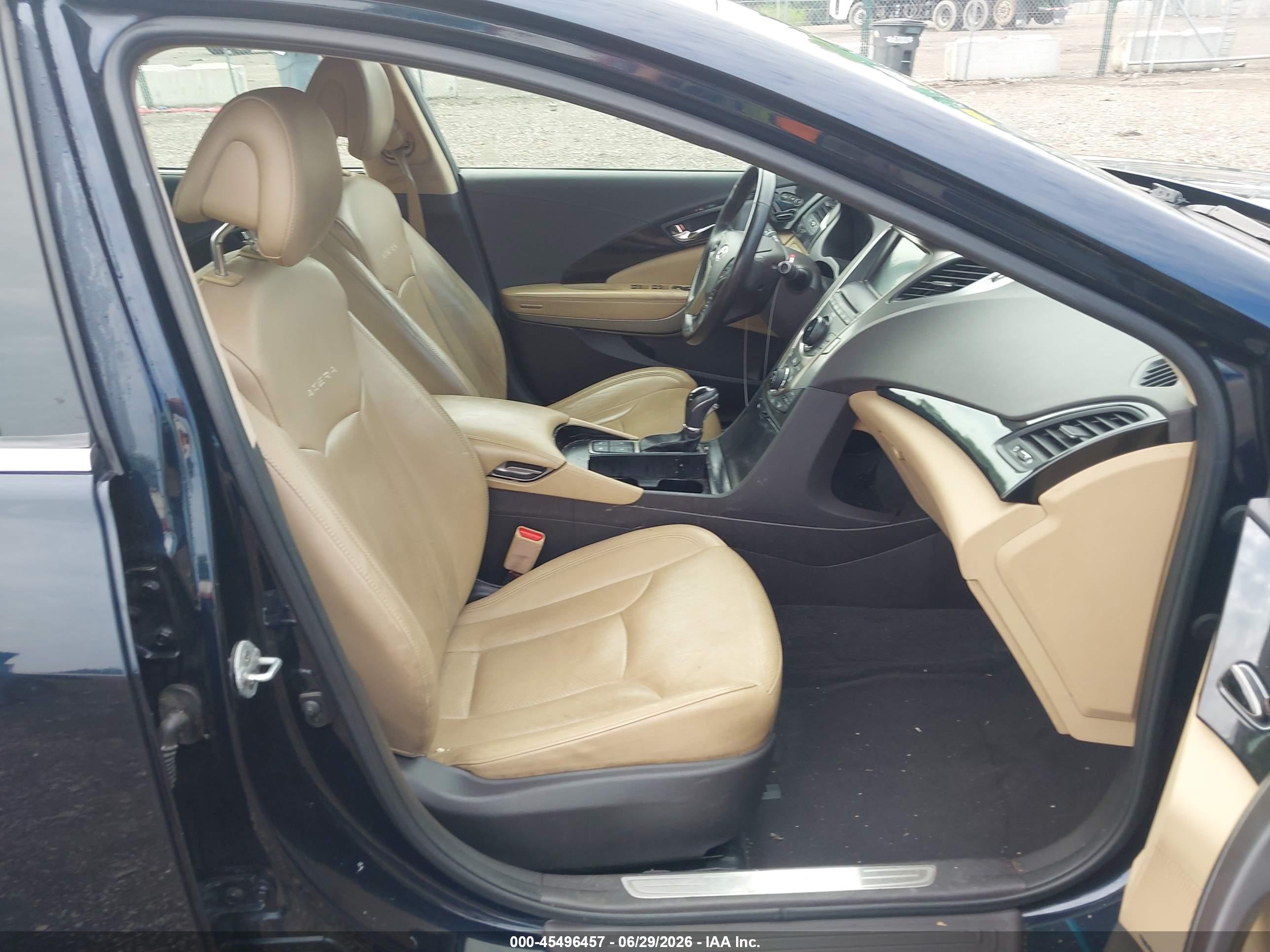 2013 Hyundai Azera   Черный vin: KMHFH4JG0DA212771