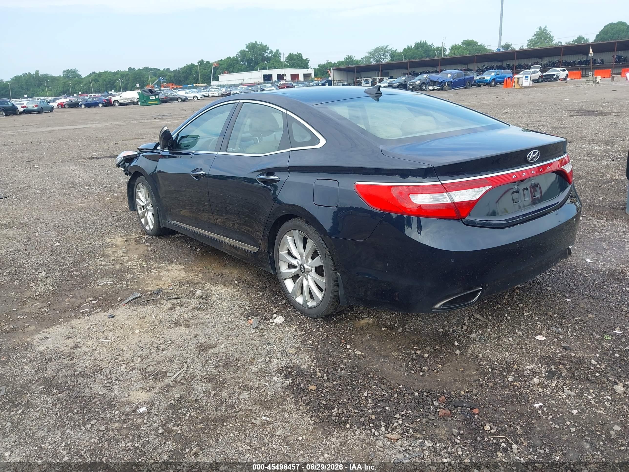 2013 Hyundai Azera   Черный vin: KMHFH4JG0DA212771