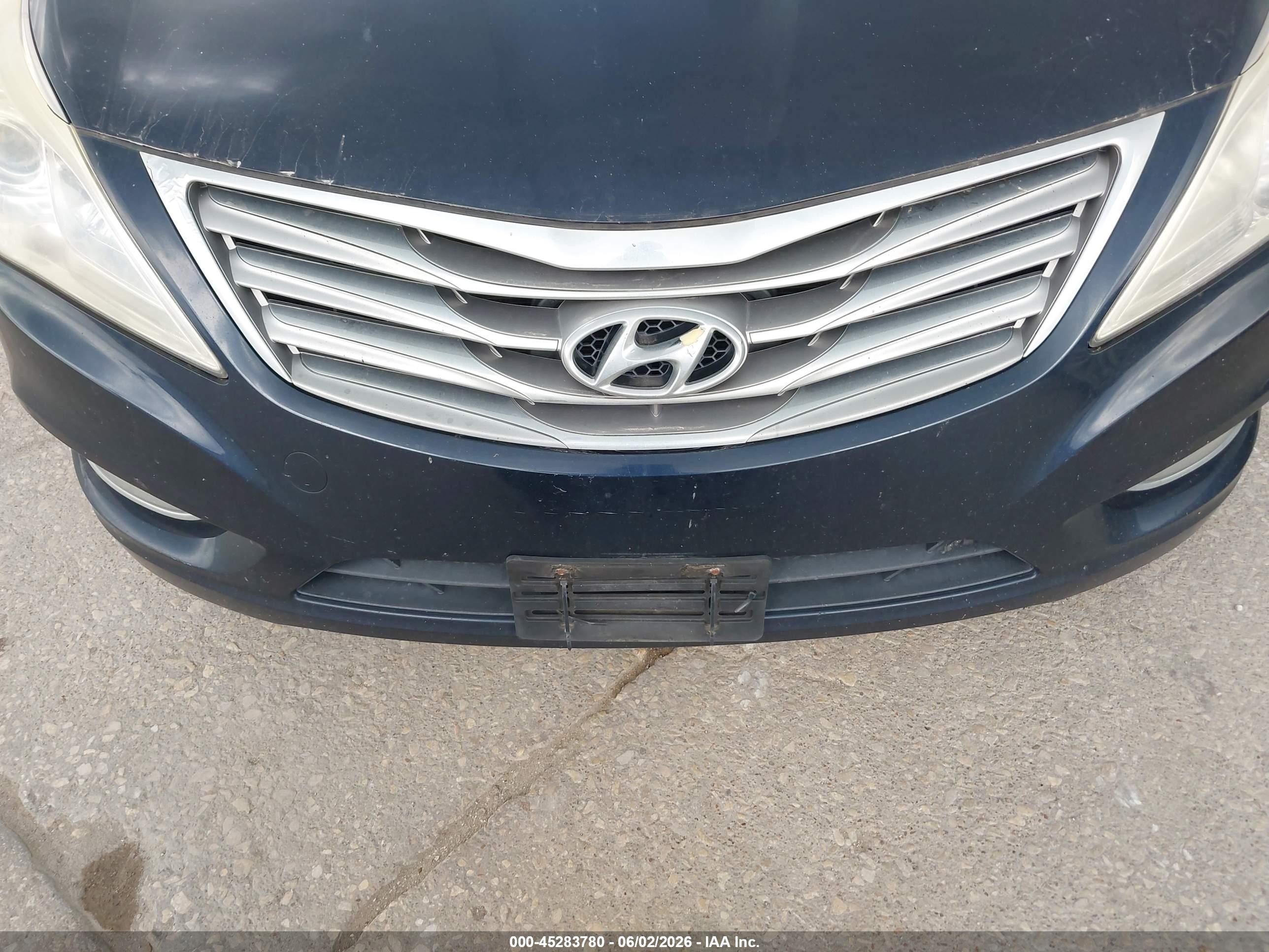2013 Hyundai Azera   Blue vin: KMHFH4JG0DA251439