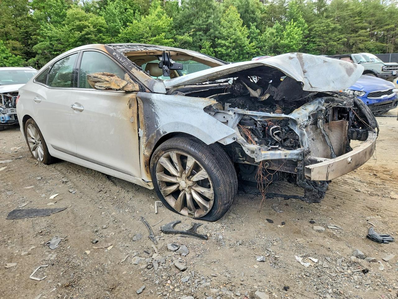 2015 Hyundai Azera Limited Белый vin: KMHFH4JG0FA483901