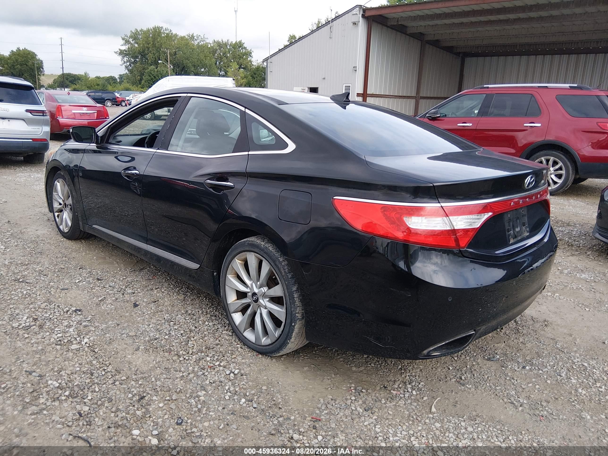 2012 Hyundai Azera   Black vin: KMHFH4JG2CA139305