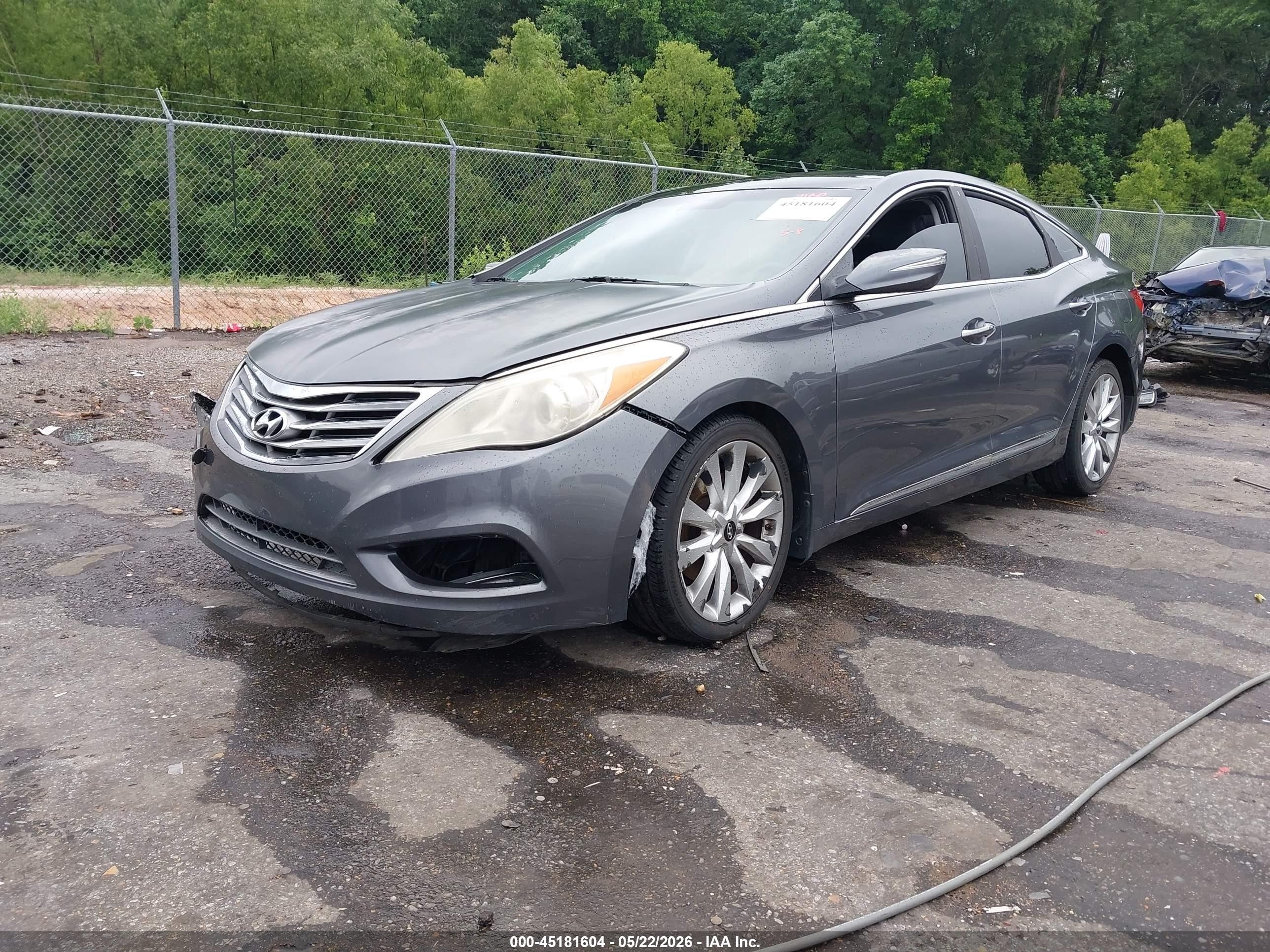 2013 Hyundai Azera   Серый vin: KMHFH4JG2DA315867