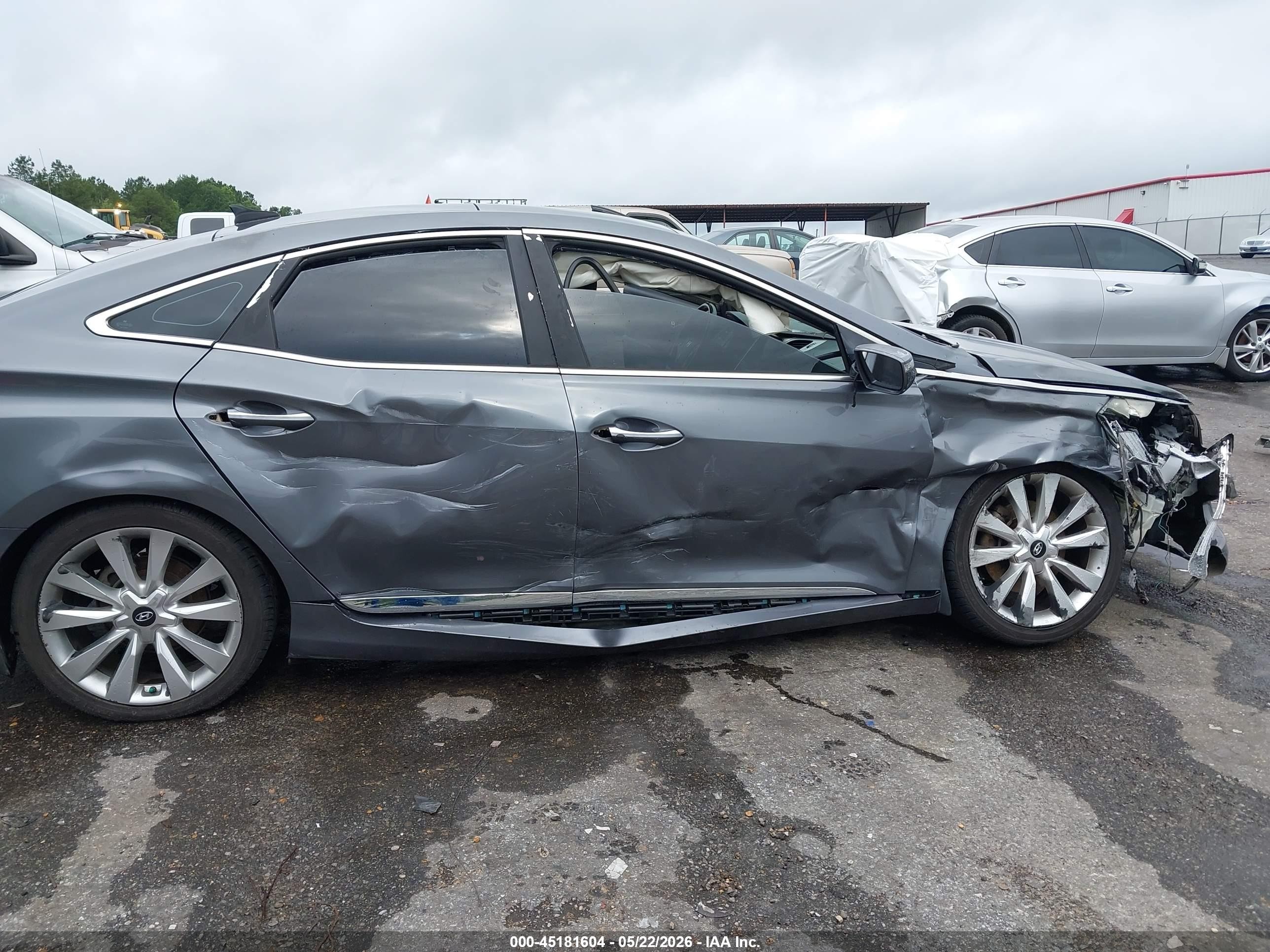 2013 Hyundai Azera   Серый vin: KMHFH4JG2DA315867