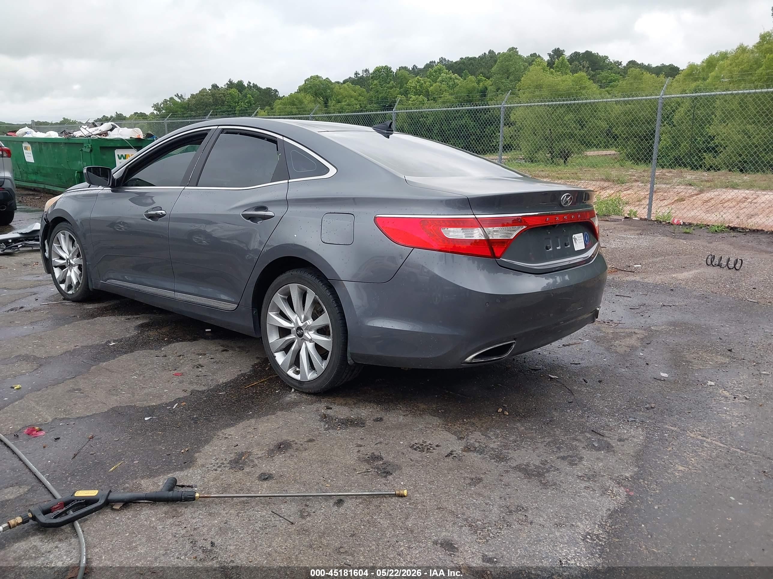 2013 Hyundai Azera   Серый vin: KMHFH4JG2DA315867