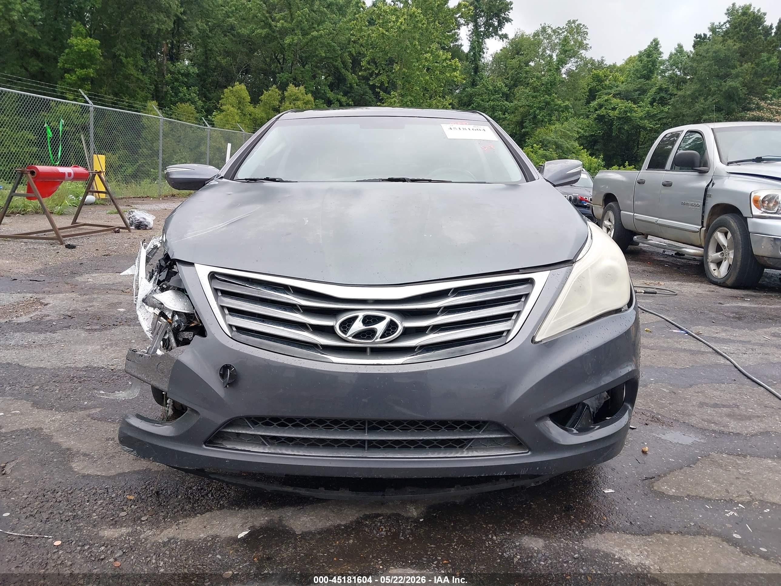 2013 Hyundai Azera   Серый vin: KMHFH4JG2DA315867