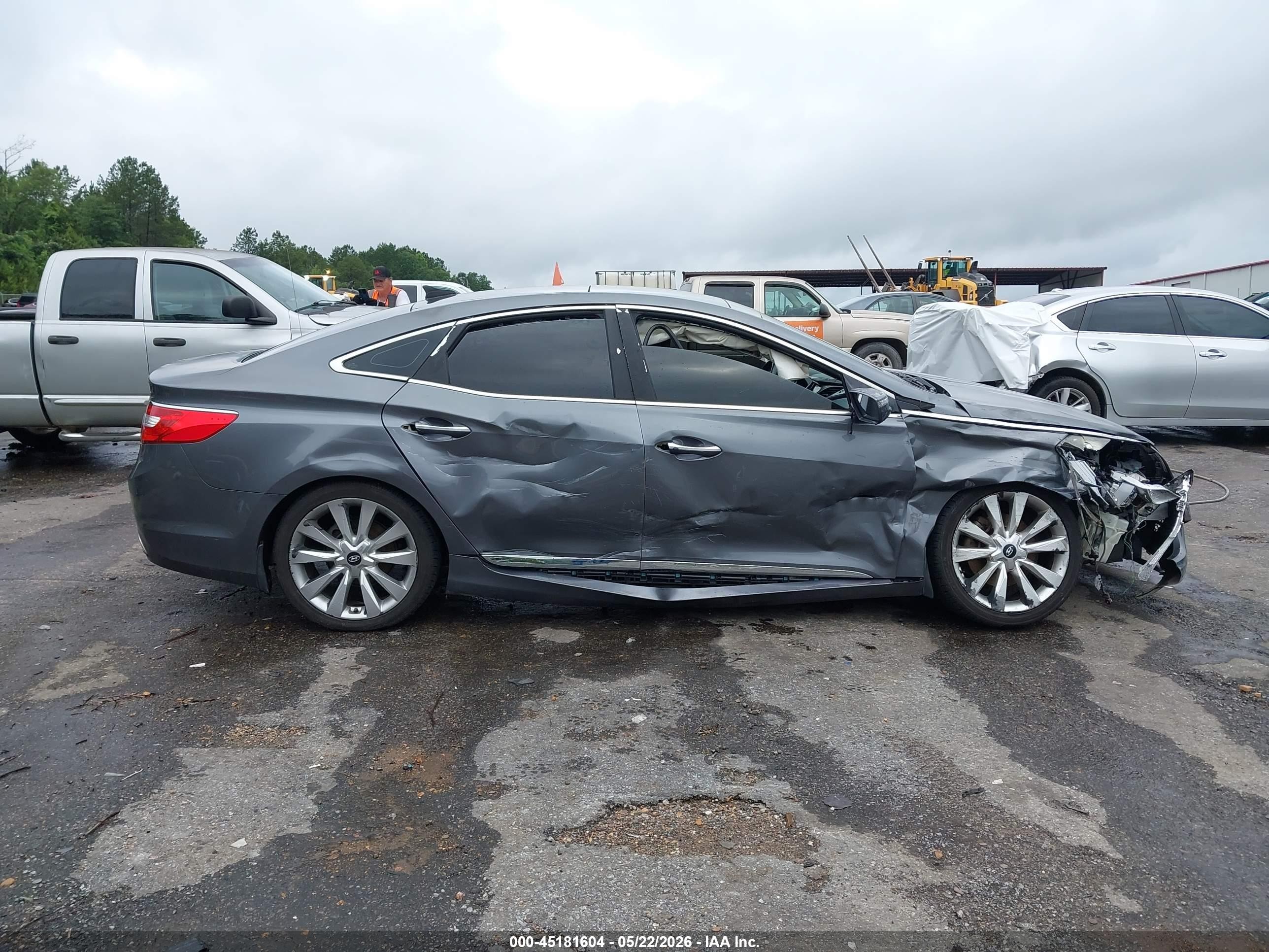 2013 Hyundai Azera   Серый vin: KMHFH4JG2DA315867