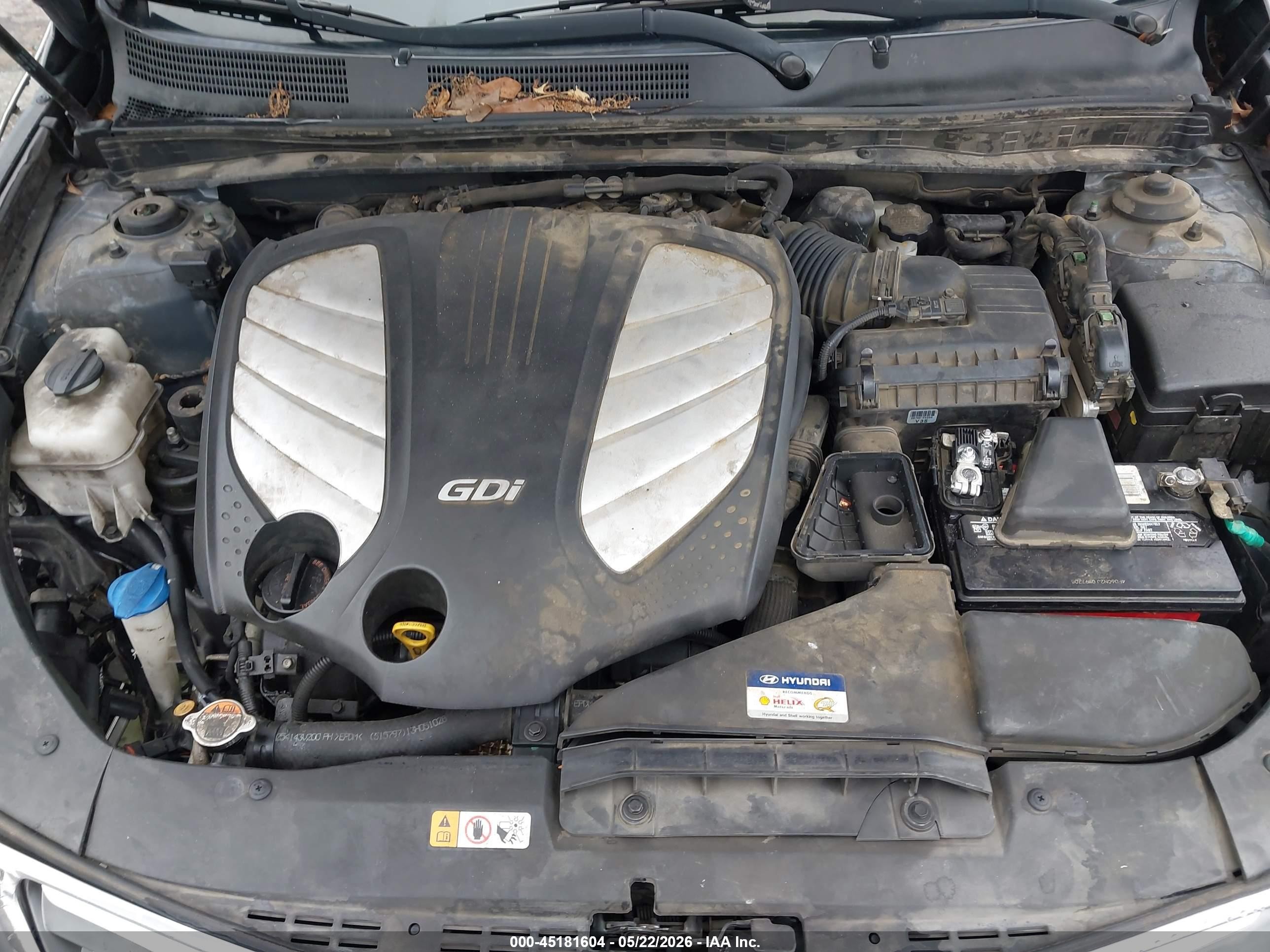2013 Hyundai Azera   Серый vin: KMHFH4JG2DA315867