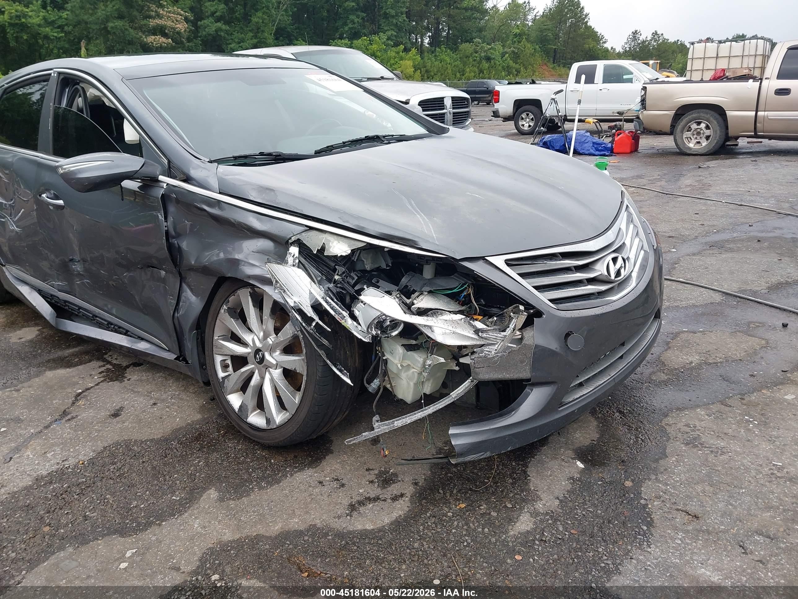 2013 Hyundai Azera   Серый vin: KMHFH4JG2DA315867