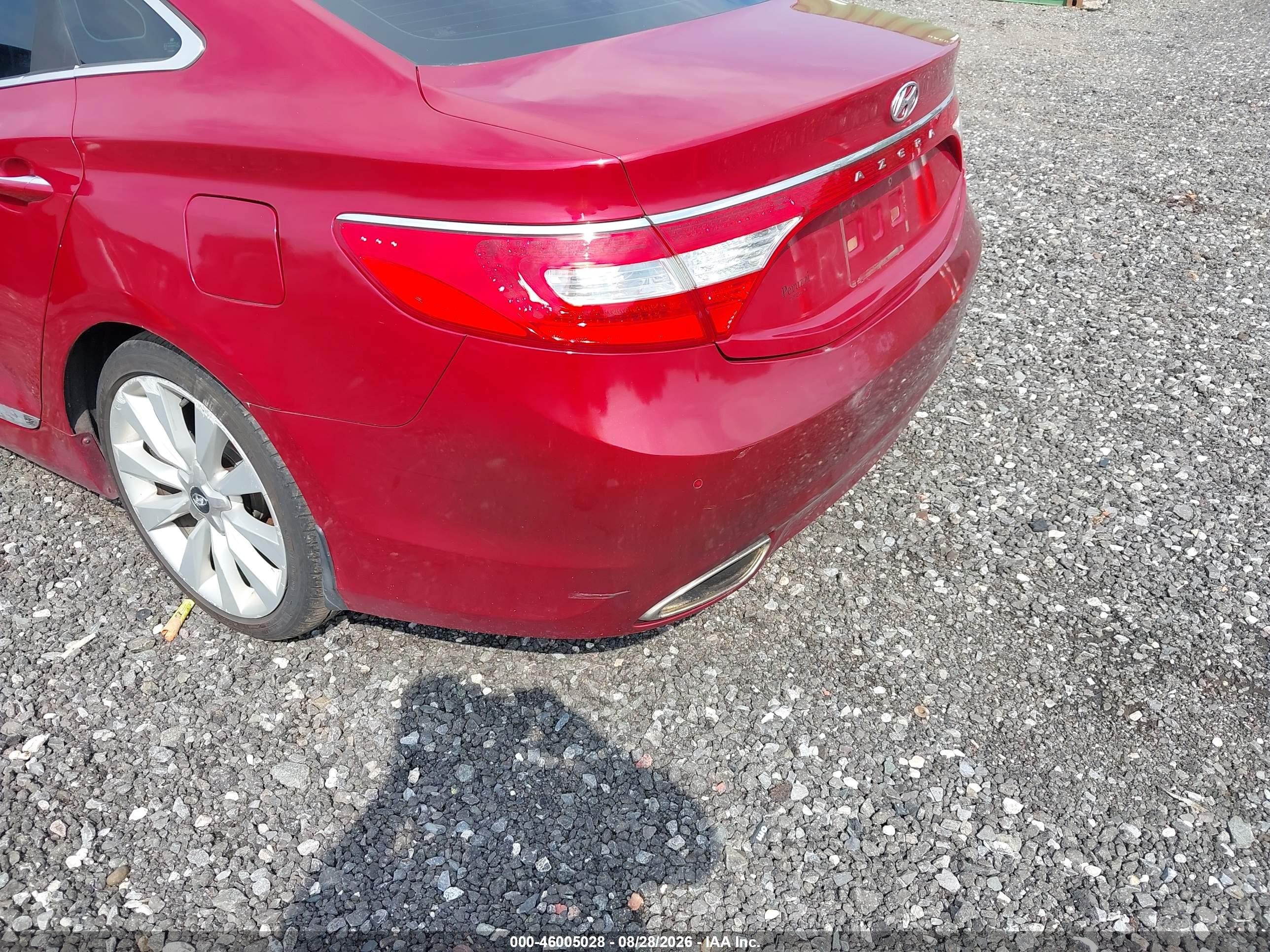 2013 Hyundai Azera   Red vin: KMHFH4JG3DA220718