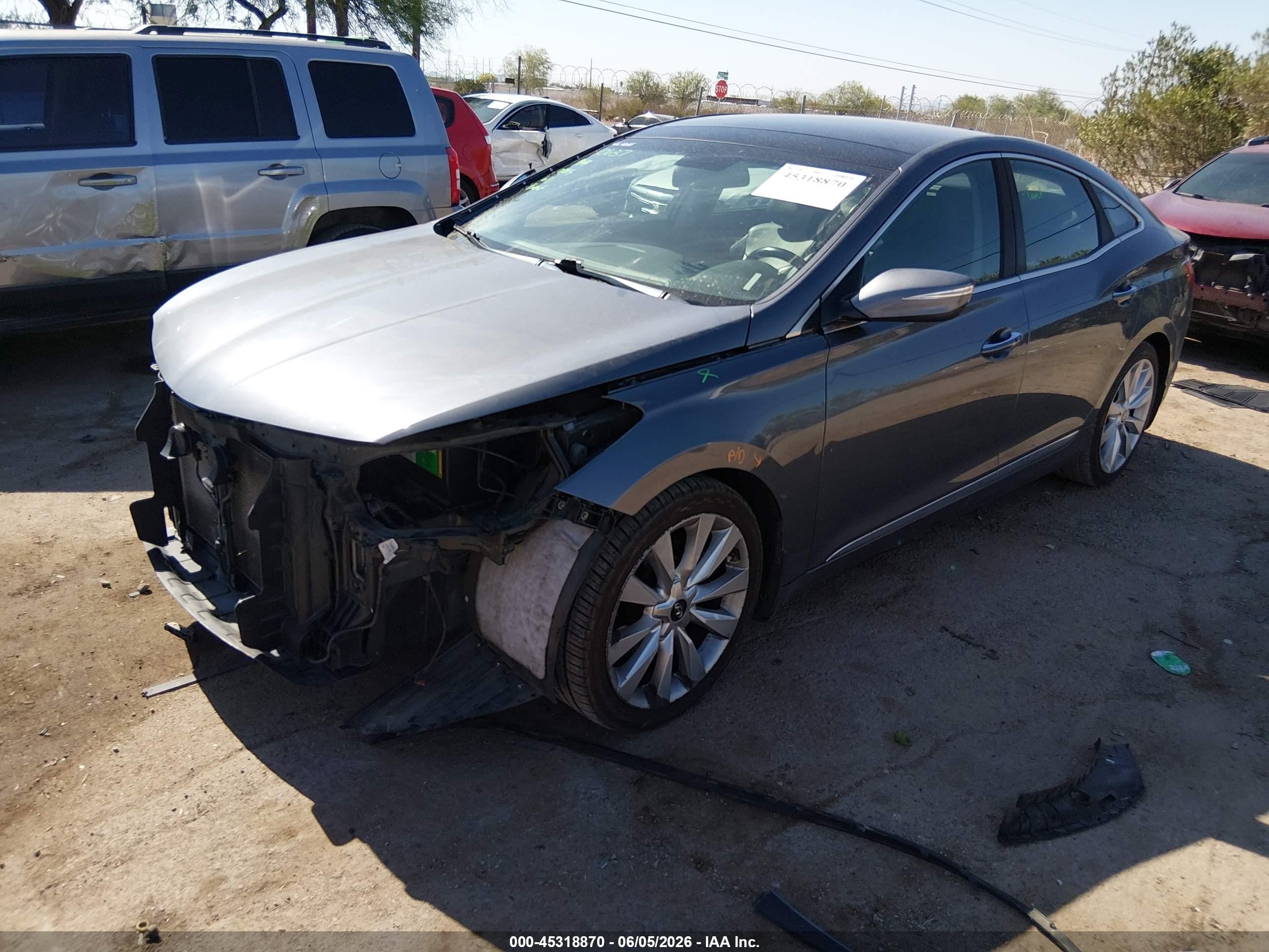 2013 Hyundai Azera   Gray vin: KMHFH4JG3DA275122