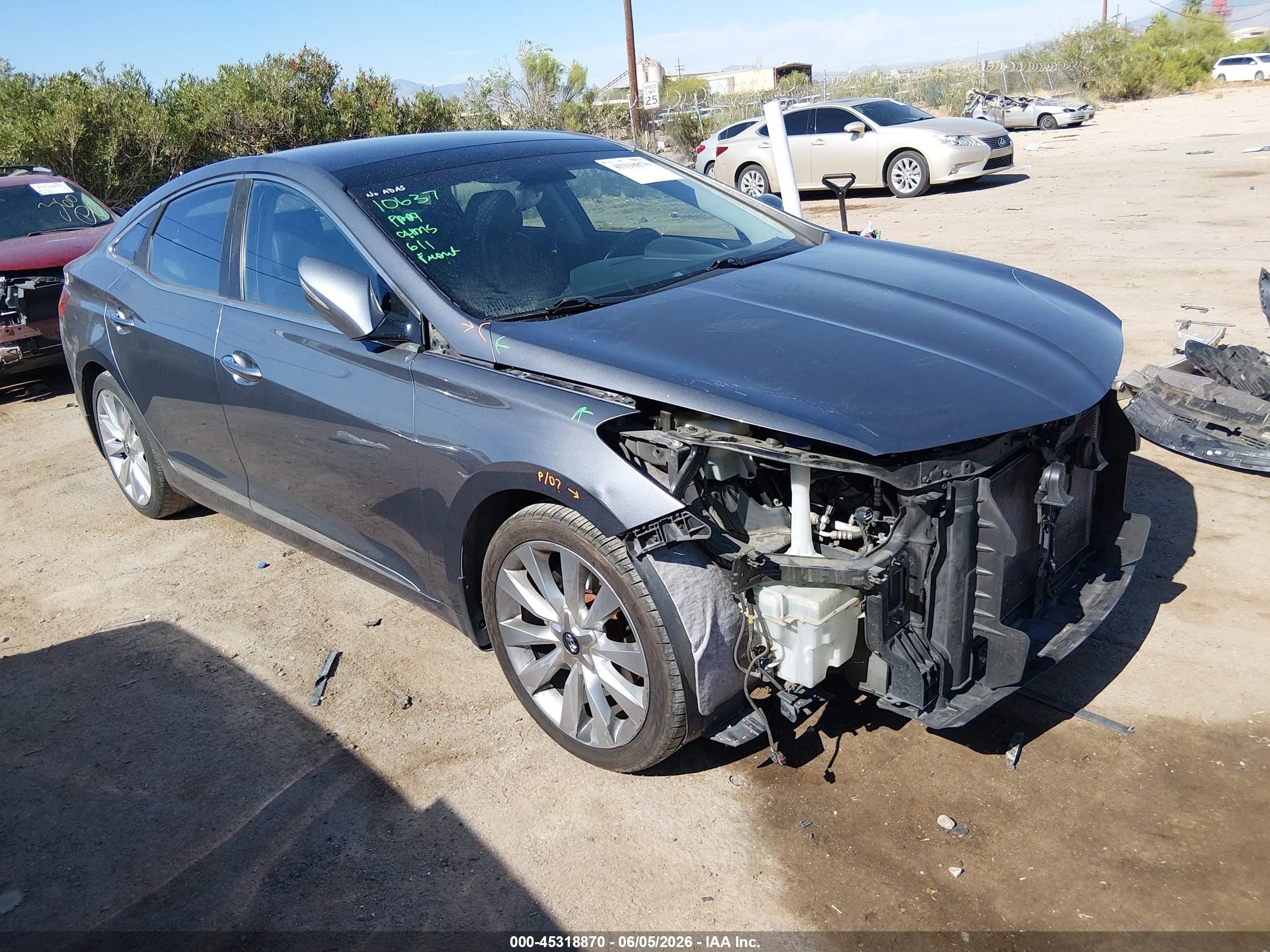 2013 Hyundai Azera   Gray vin: KMHFH4JG3DA275122