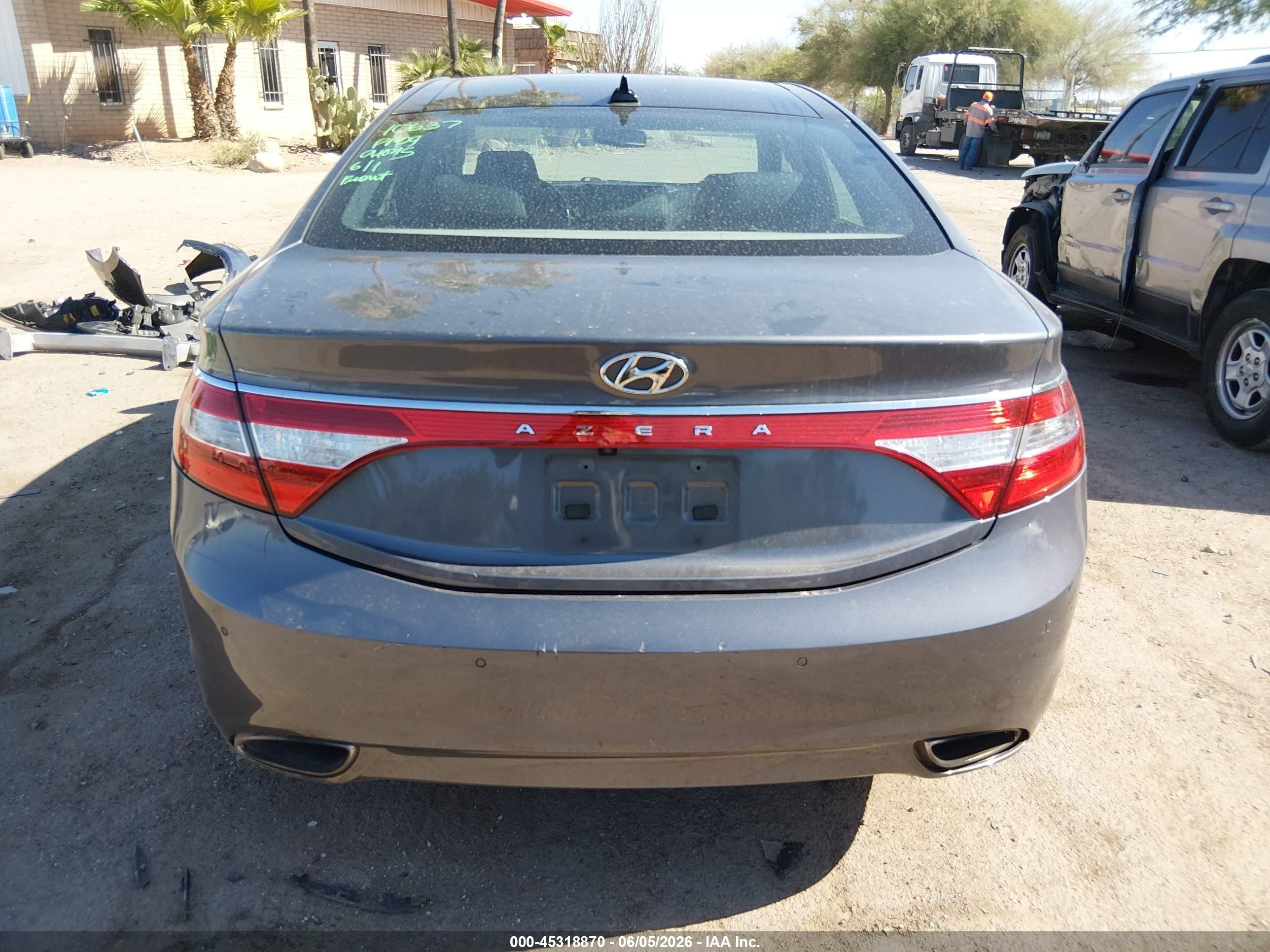 2013 Hyundai Azera   Gray vin: KMHFH4JG3DA275122
