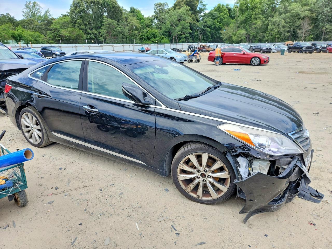 2013 Hyundai Azera Base Black vin: KMHFH4JG3DA320804