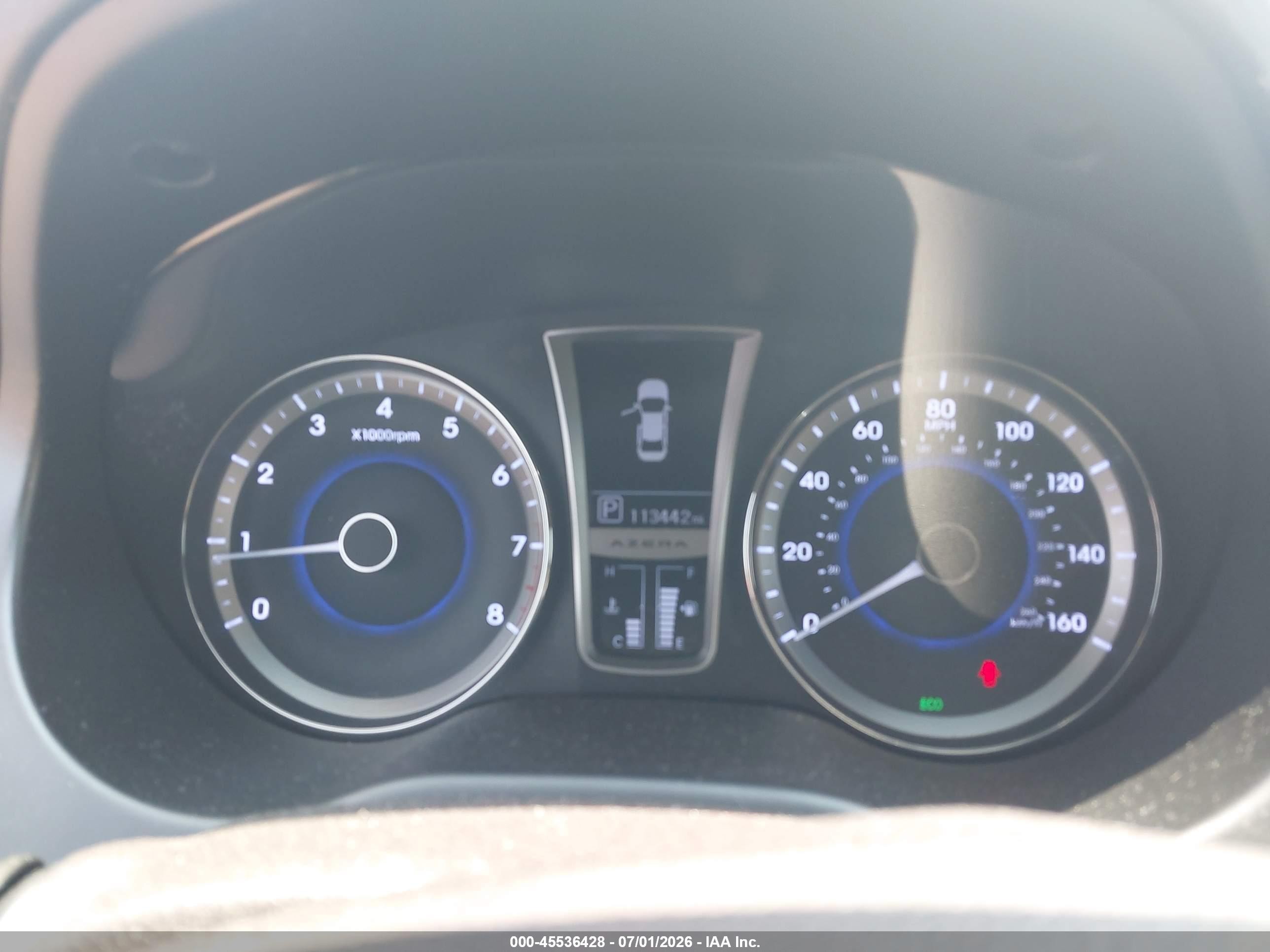 2012 Hyundai Azera   Silver vin: KMHFH4JG5CA144238