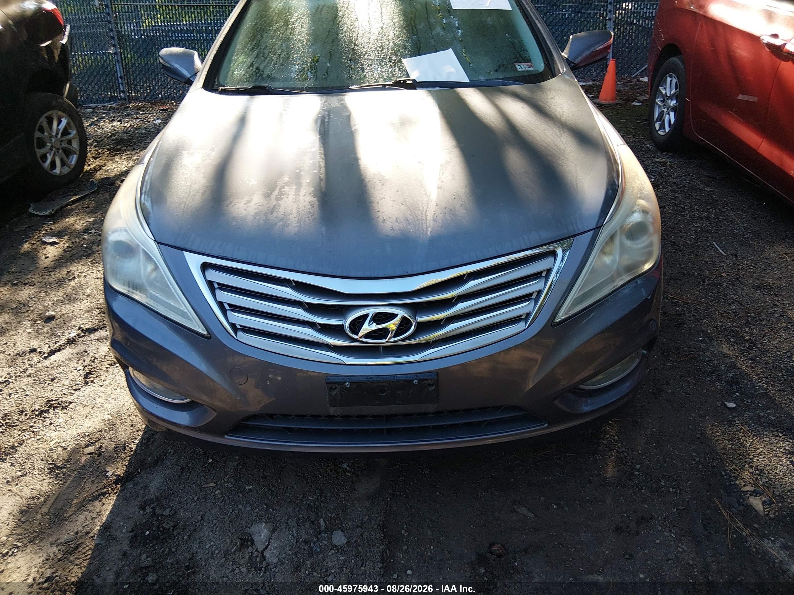 2012 Hyundai Azera   Gray vin: KMHFH4JG7CA158836