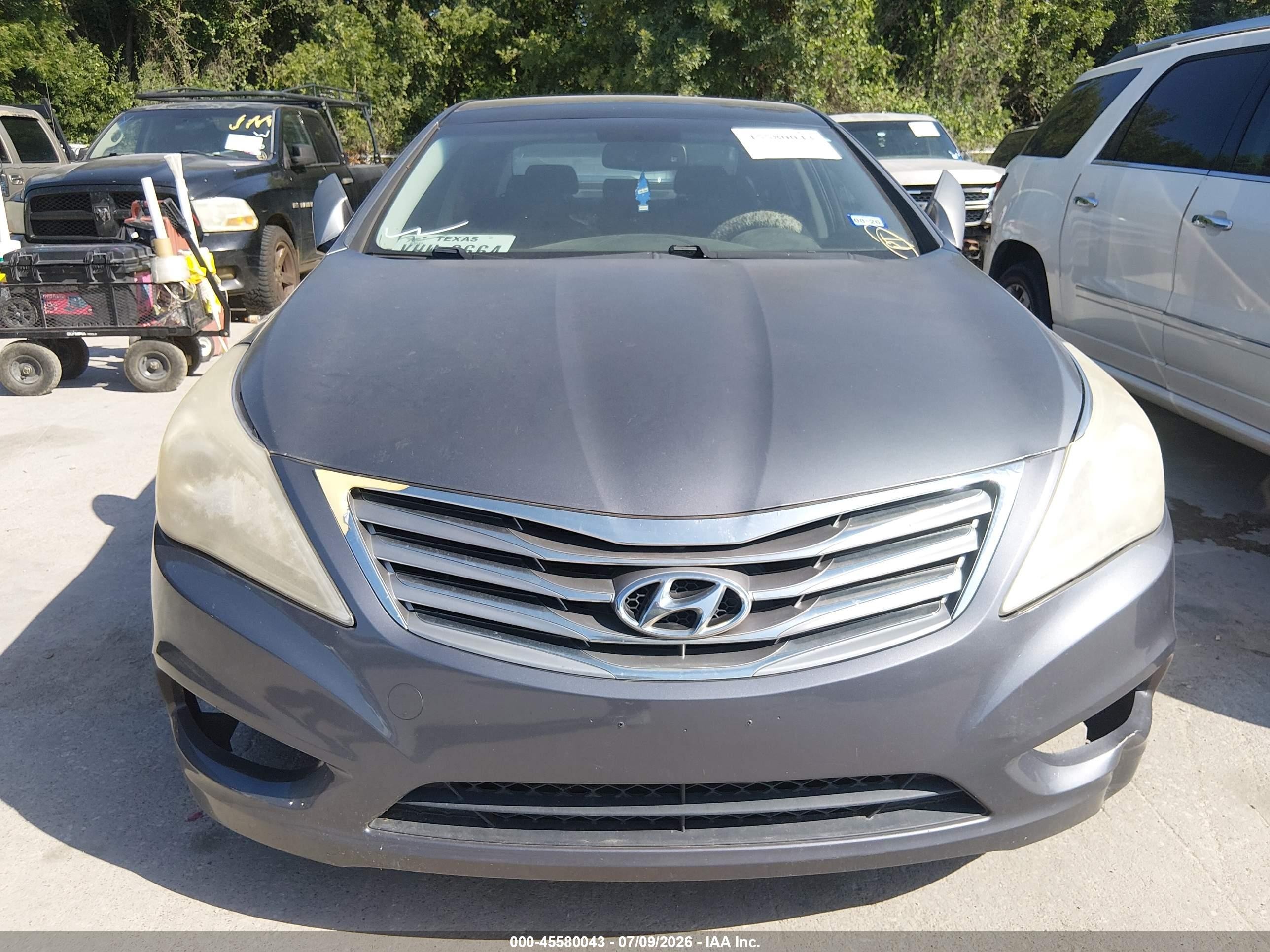 2013 Hyundai Azera   Серый vin: KMHFH4JG7DA217076