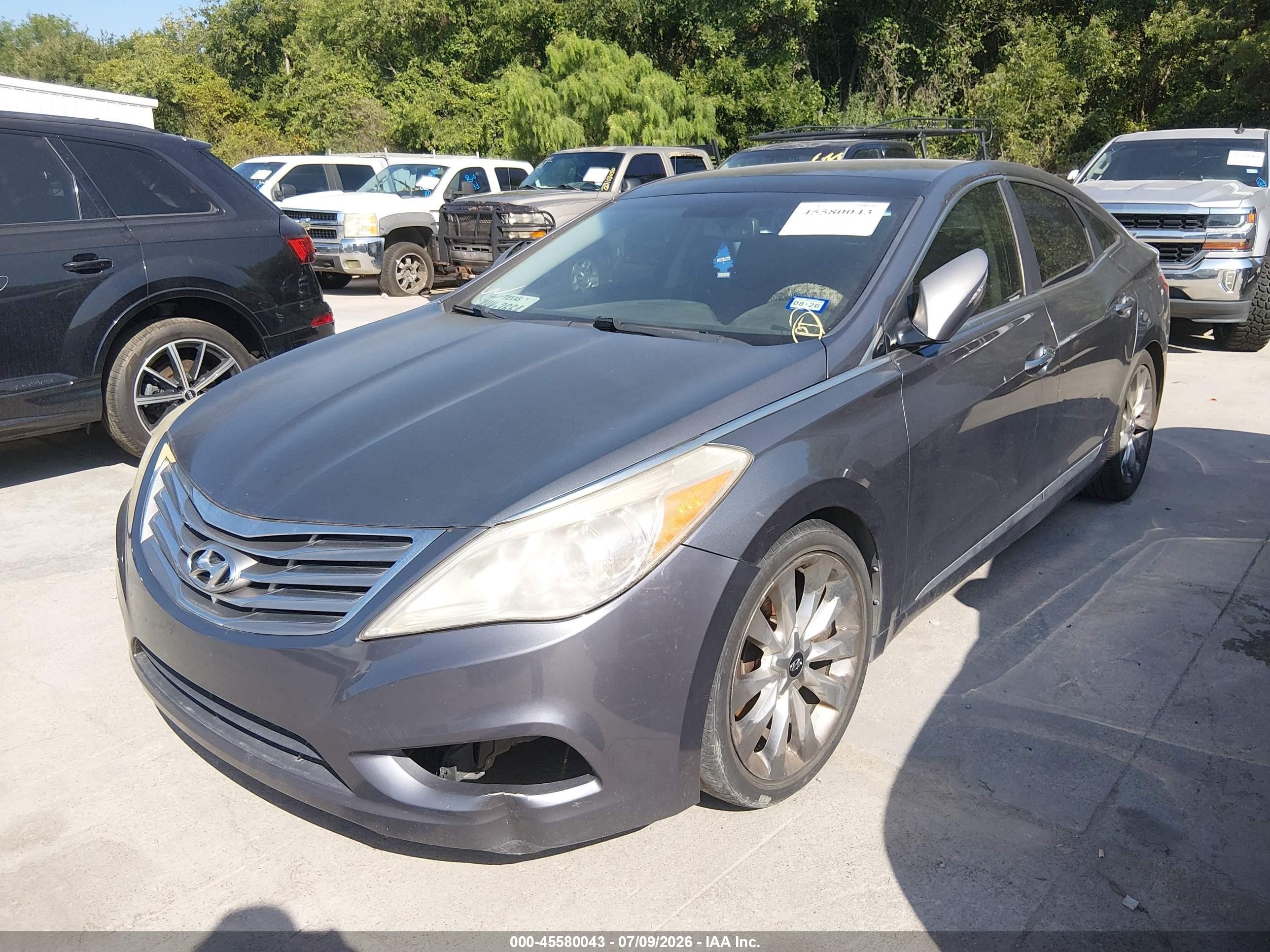2013 Hyundai Azera   Серый vin: KMHFH4JG7DA217076