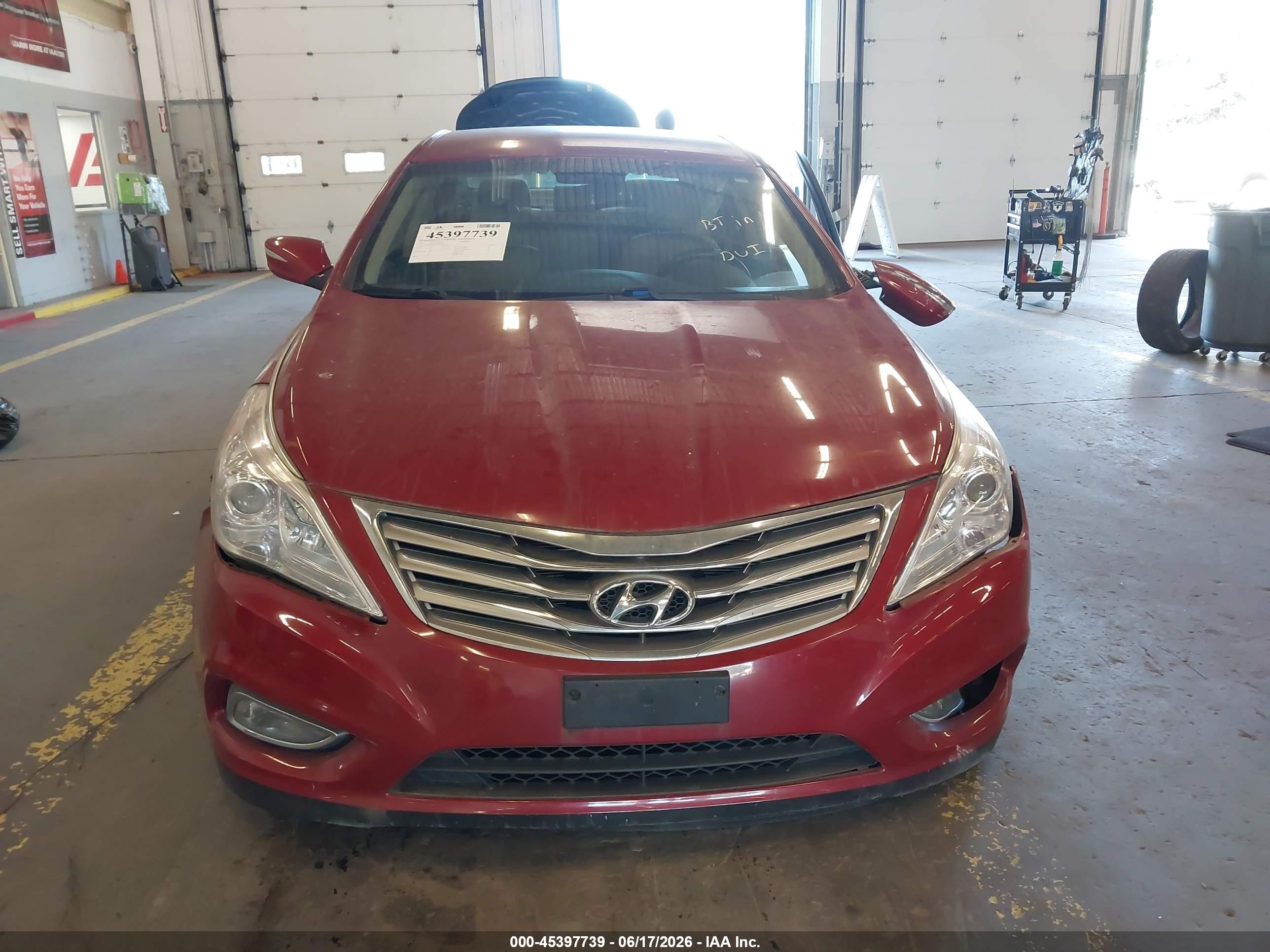 2014 Hyundai Azera Limited Burgundy vin: KMHFH4JG7EA386046