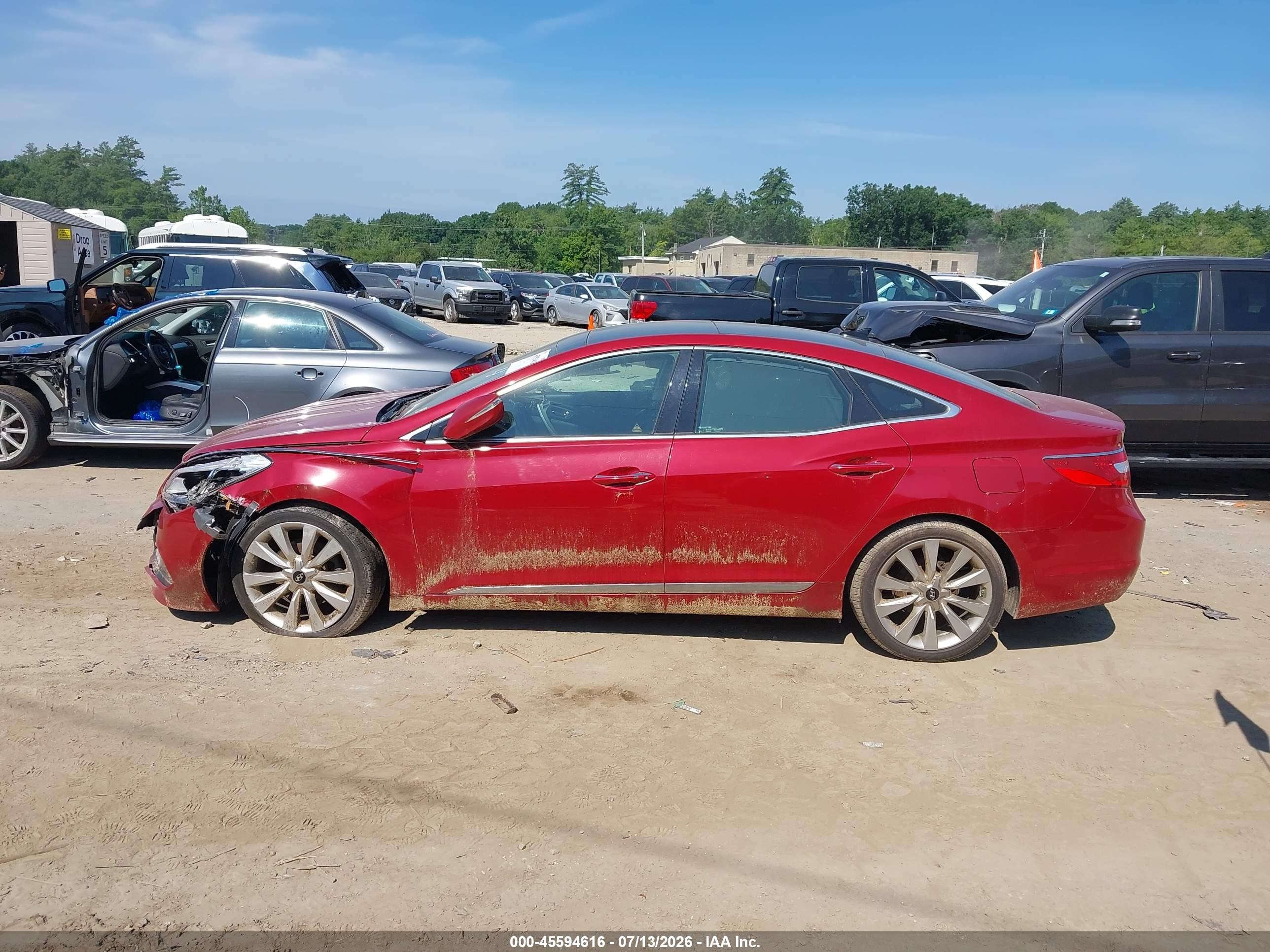 2015 Hyundai Azera Limited Красный vin: KMHFH4JG8FA490661