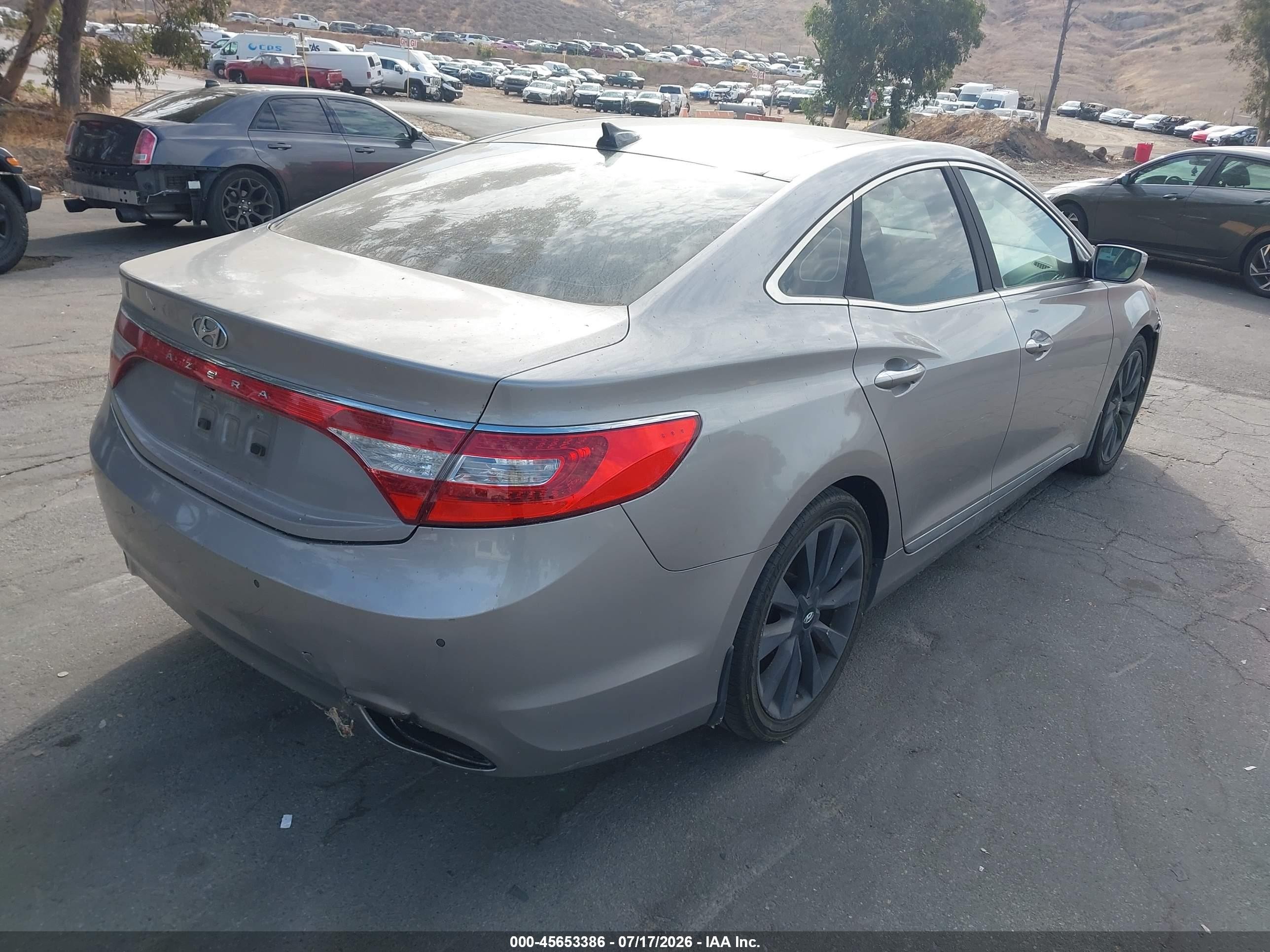 2013 Hyundai Azera   Gray vin: KMHFH4JGXDA230761