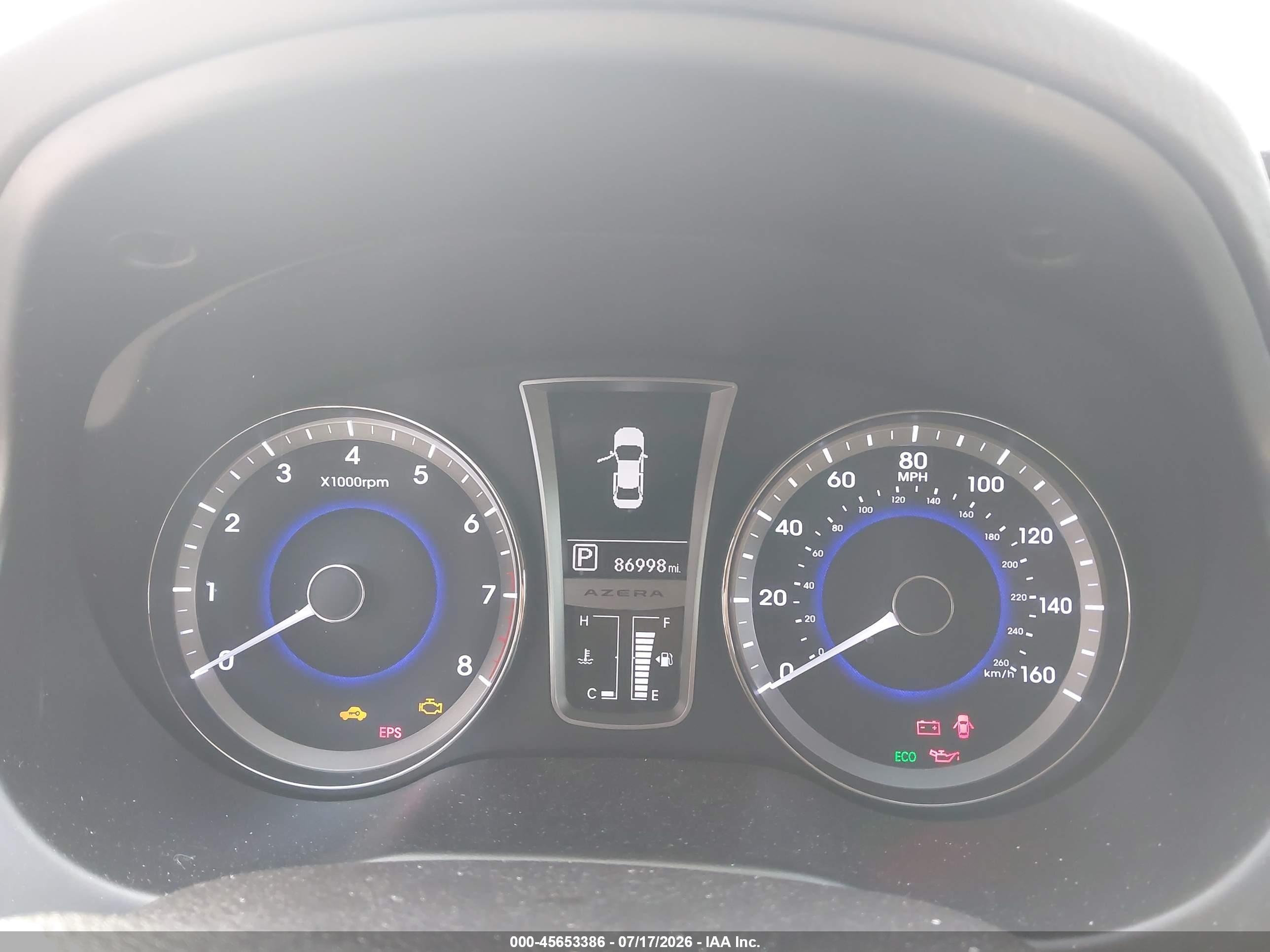 2013 Hyundai Azera   Gray vin: KMHFH4JGXDA230761
