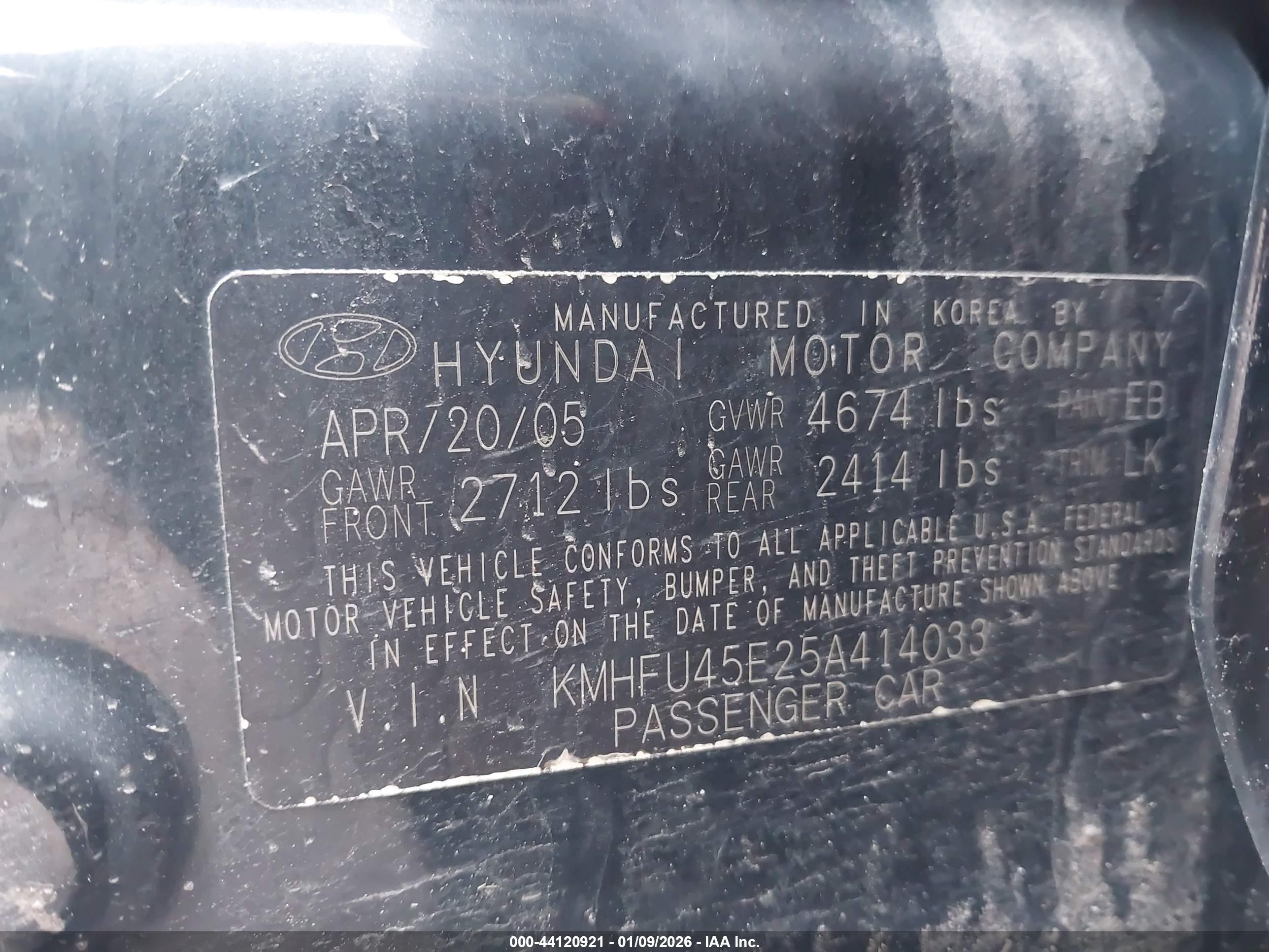 2005 Hyundai Xg350 L Черный vin: KMHFU45E25A414033