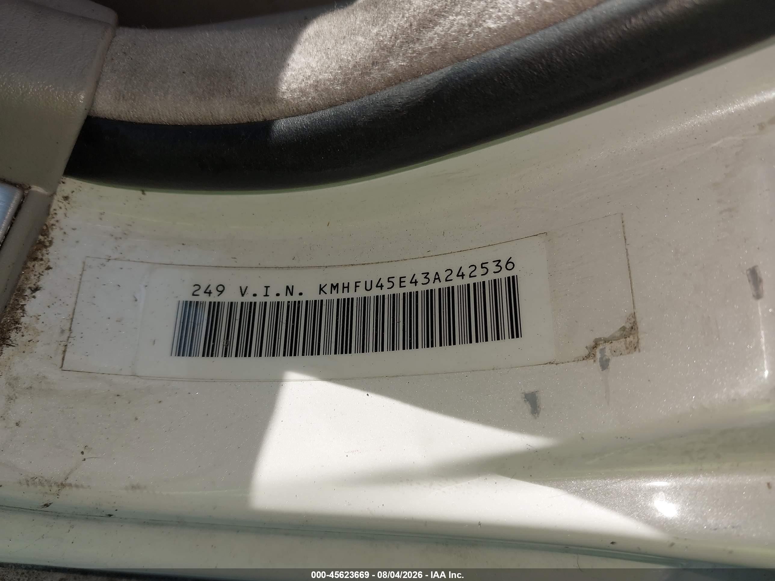 2003 Hyundai Xg350 L White vin: KMHFU45E43A242536