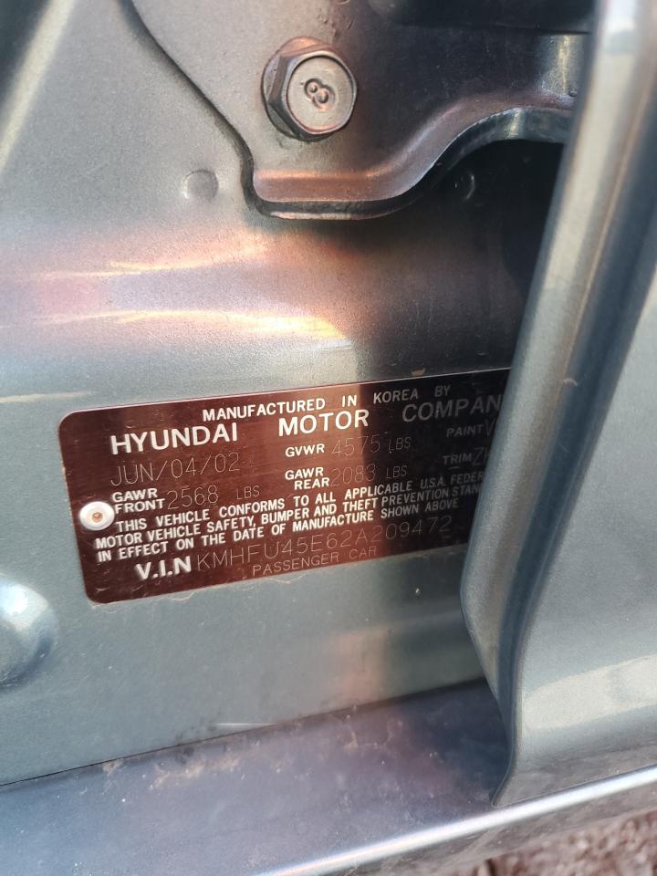 2002 Hyundai Xg 350 Teal vin: KMHFU45E62A209472