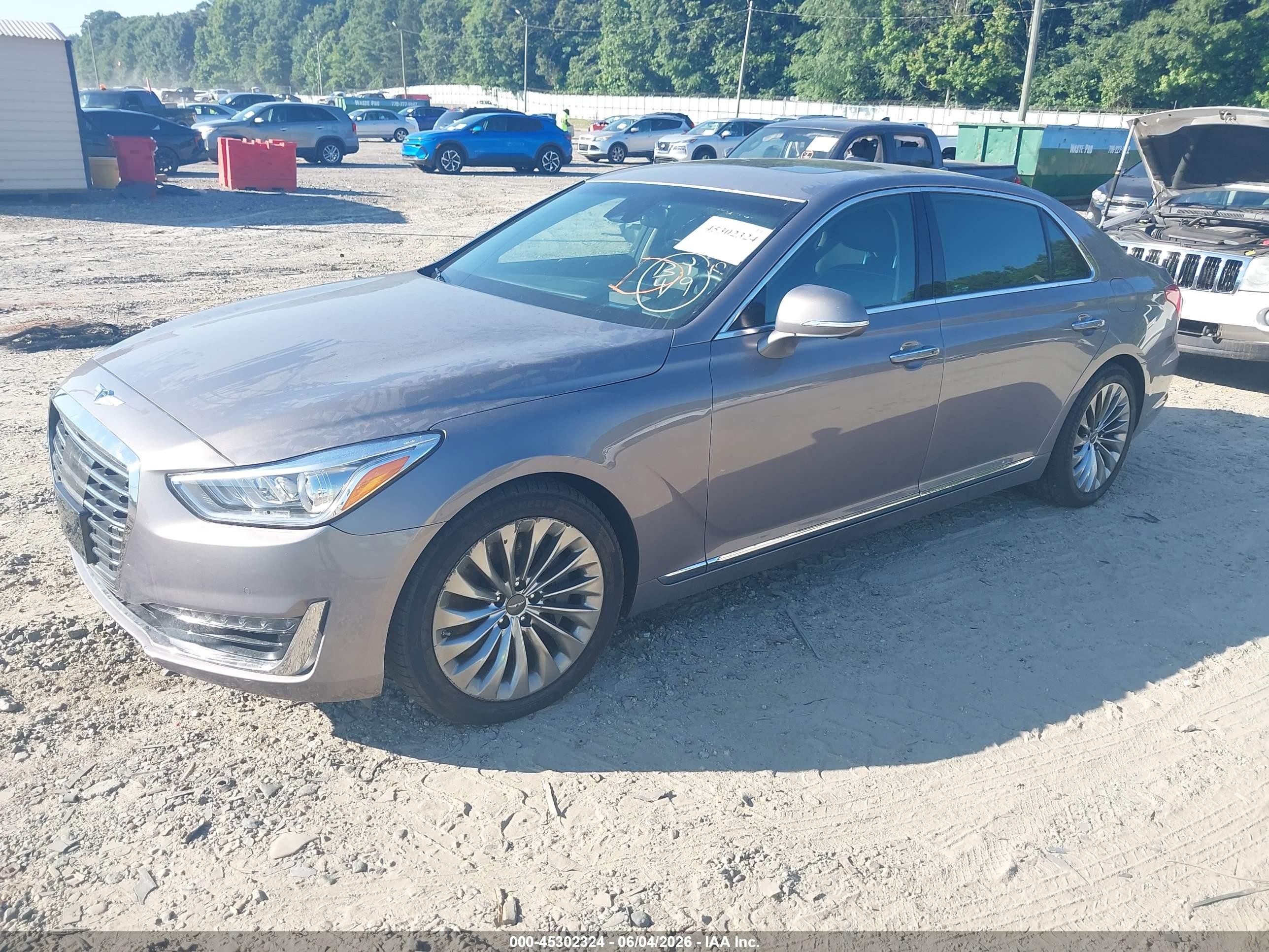 2018 Genesis G90 5.0 Ultimate Серый vin: KMHG54JH7JU041548