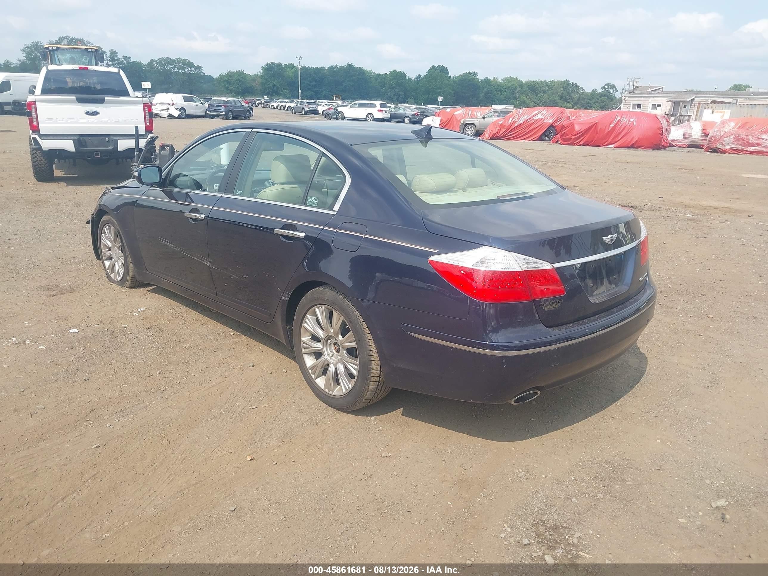 2009 Hyundai Genesis 3.8 Dark Blue vin: KMHGC46E09U017933