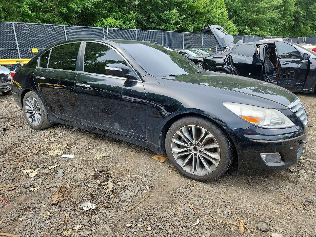 2009 Hyundai Genesis 3.8l Black vin: KMHGC46E09U020153