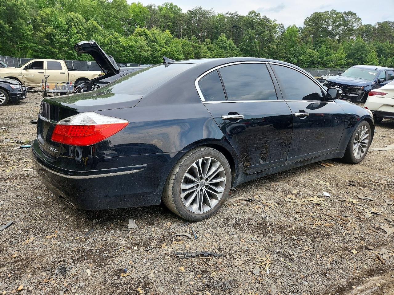 2009 Hyundai Genesis 3.8l Black vin: KMHGC46E09U020153
