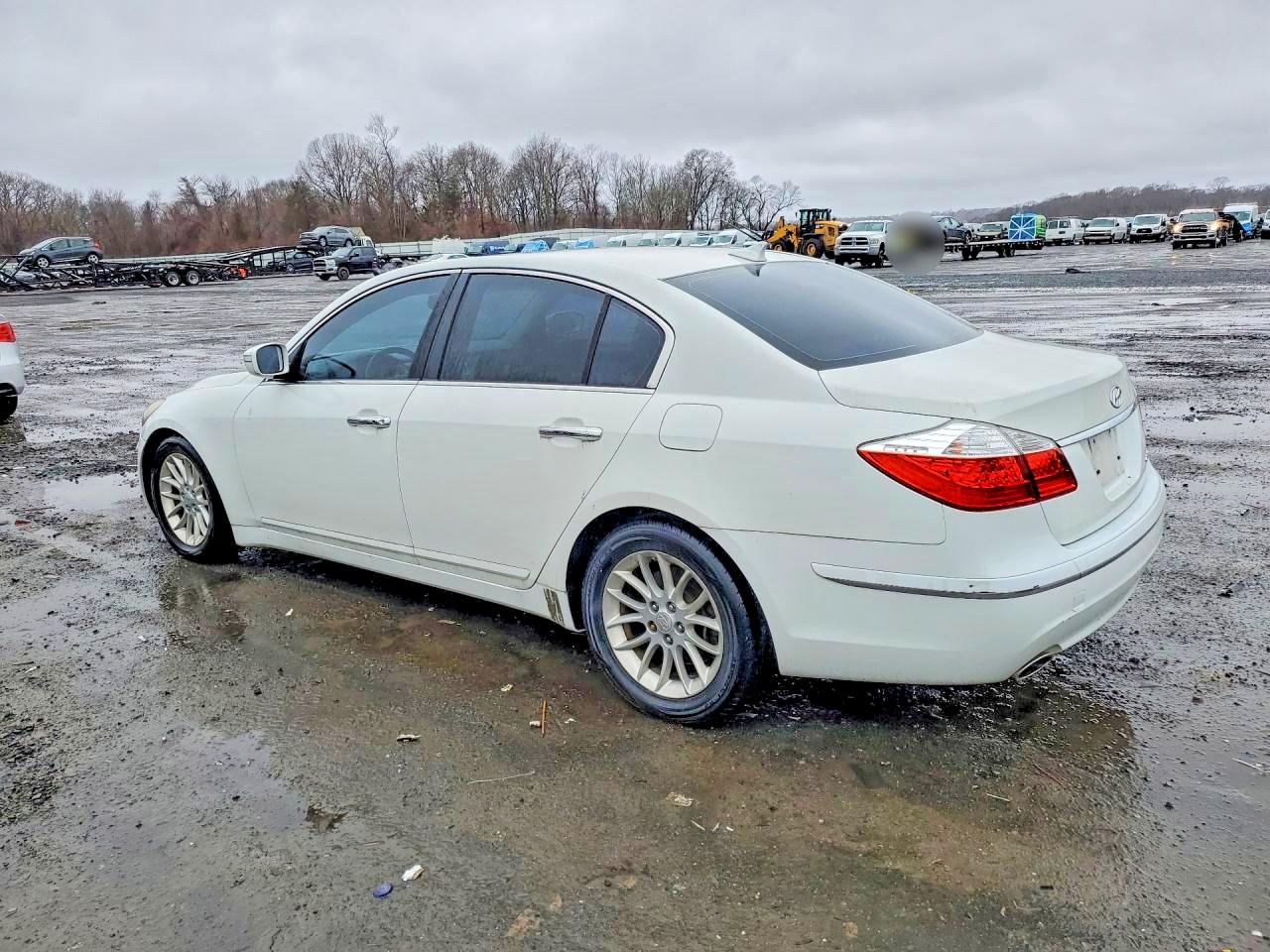 2009 Hyundai Genesis 3.8l White vin: KMHGC46E09U061026