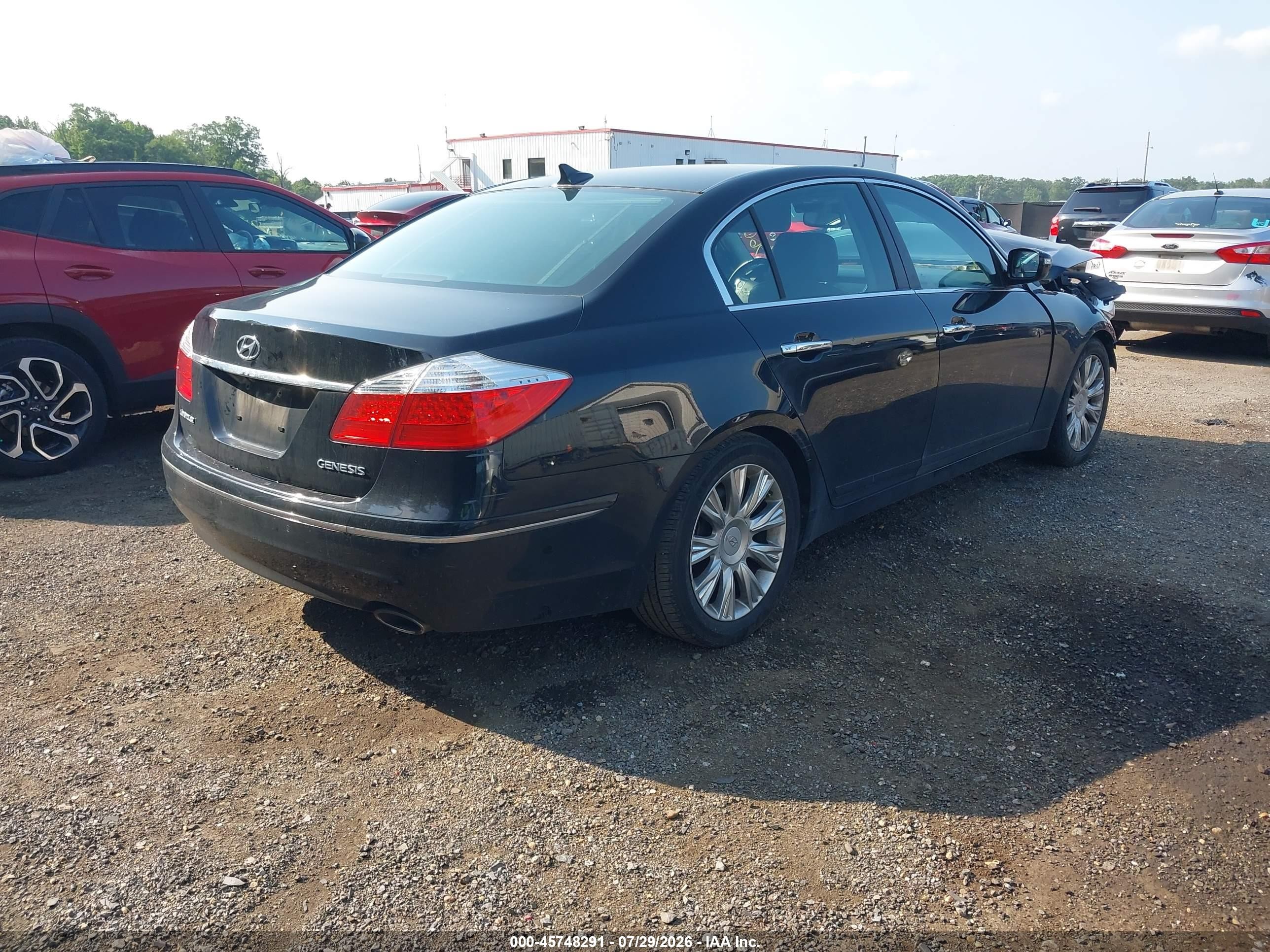 2009 Hyundai Genesis 3.8 Черный vin: KMHGC46E19U051265