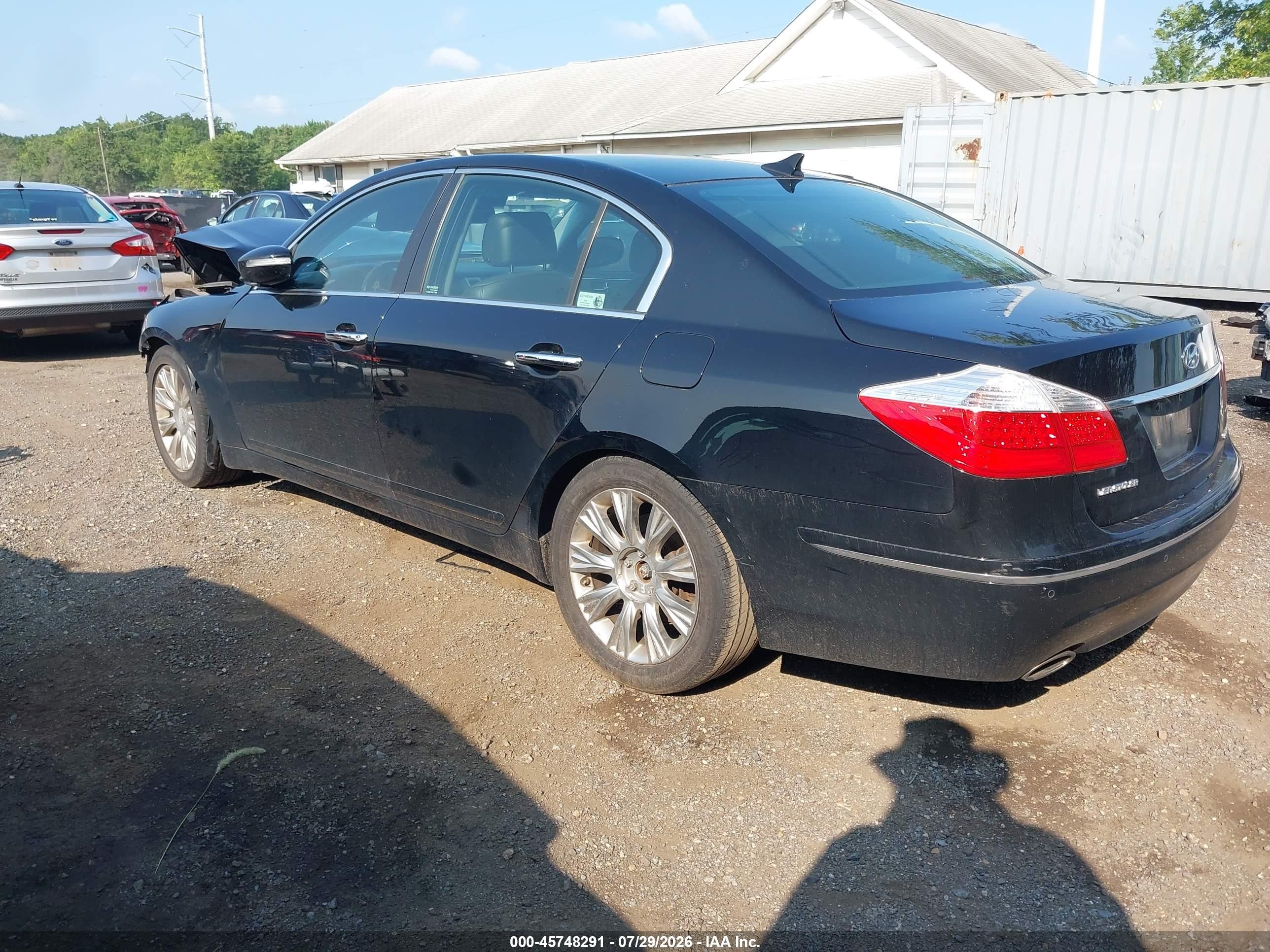 2009 Hyundai Genesis 3.8 Черный vin: KMHGC46E19U051265