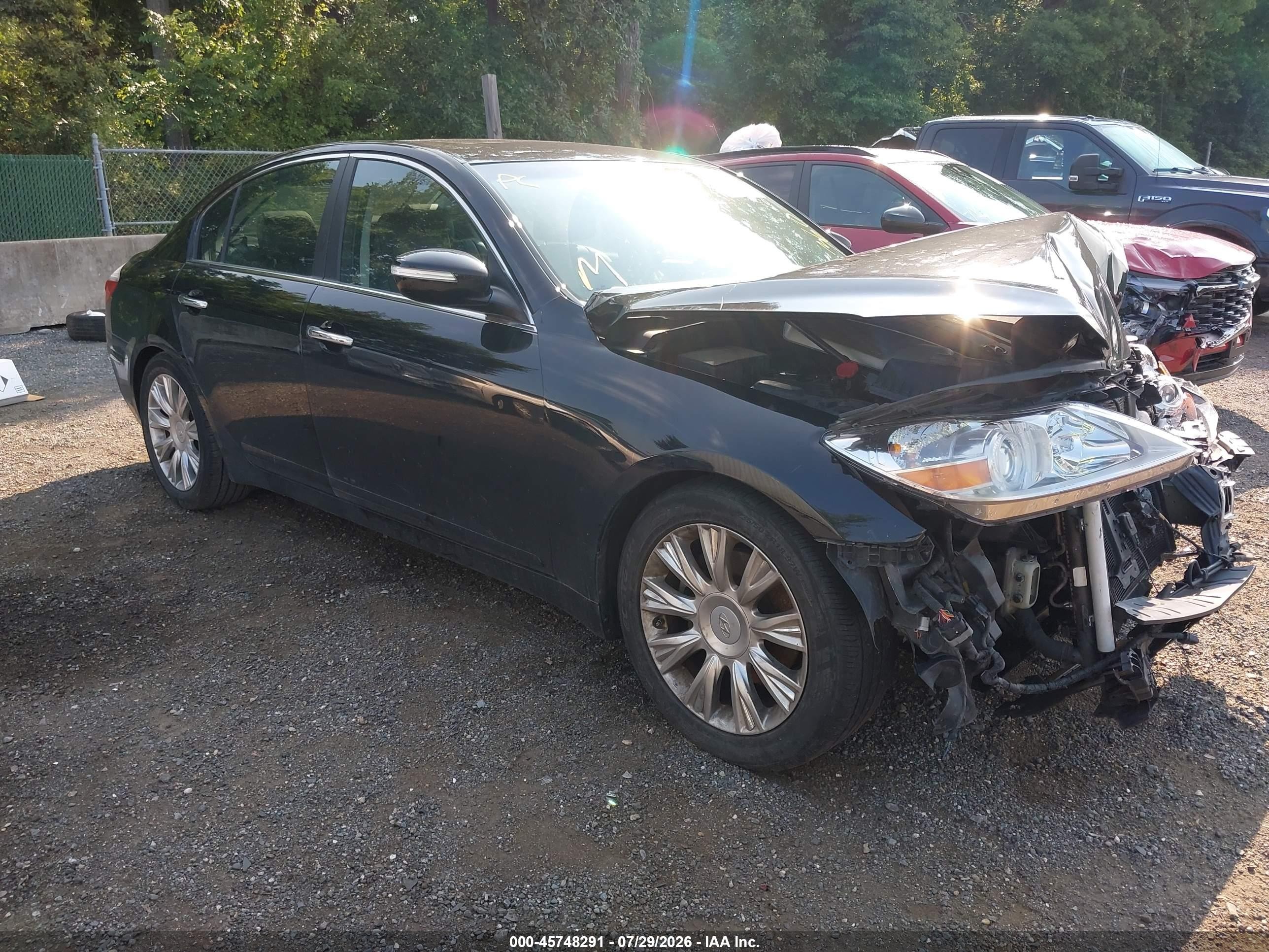 2009 Hyundai Genesis 3.8 Черный vin: KMHGC46E19U051265