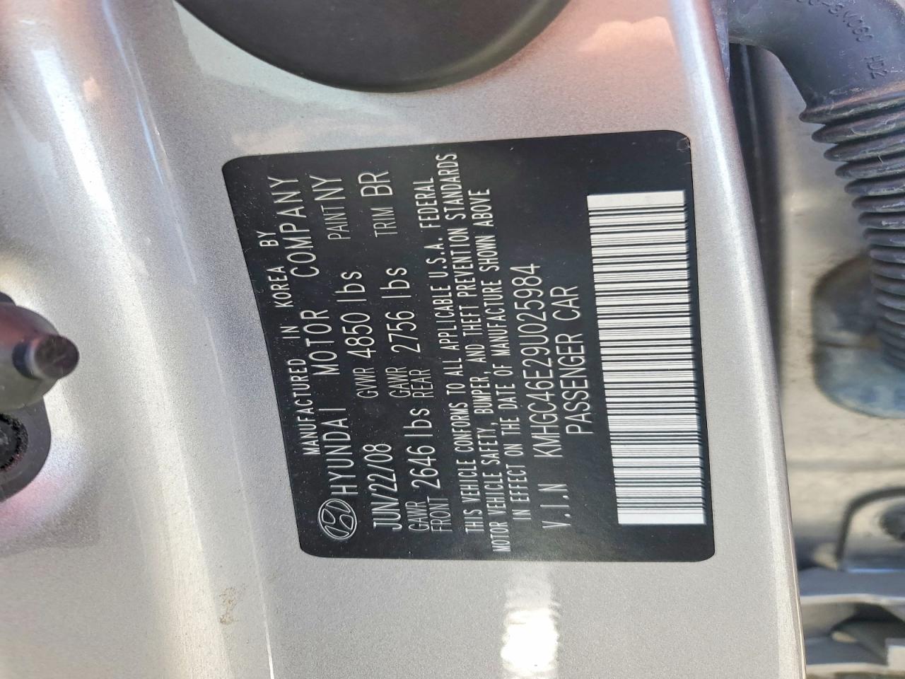 2009 Hyundai Genesis 3.8l Silver vin: KMHGC46E29U025984