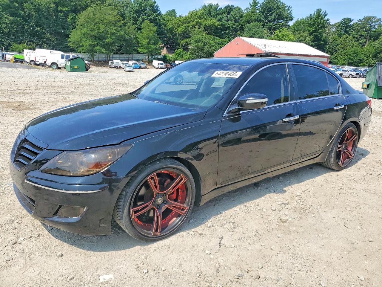 2009 Hyundai Genesis 3.8l Black vin: KMHGC46E39U018476