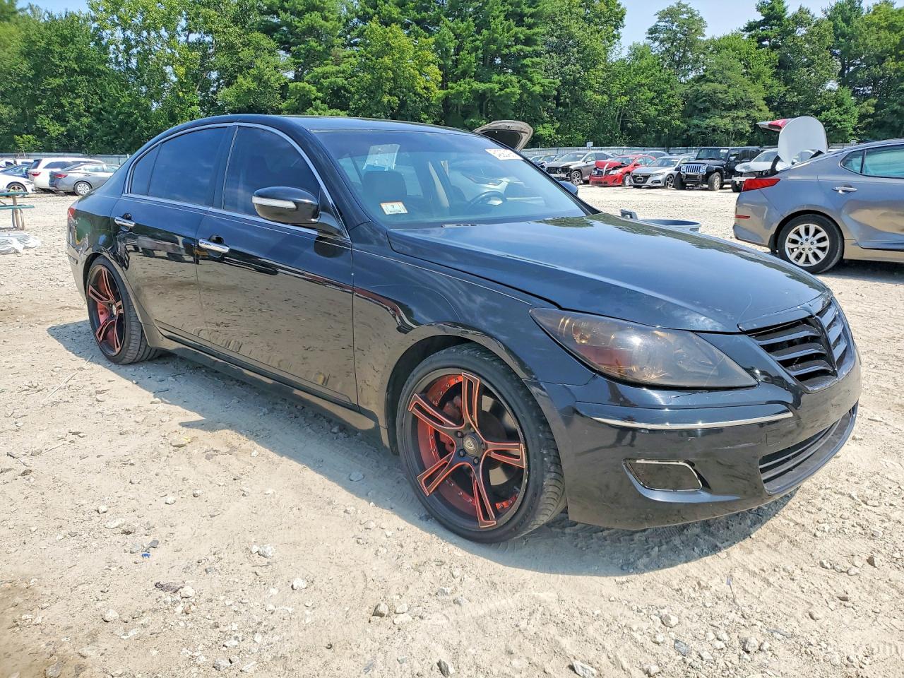 2009 Hyundai Genesis 3.8l Black vin: KMHGC46E39U018476