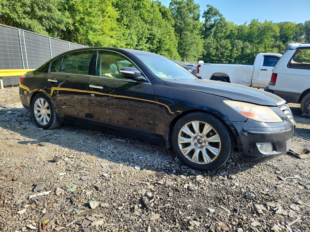 2009 Hyundai Genesis 3.8l Black vin: KMHGC46E59U039197