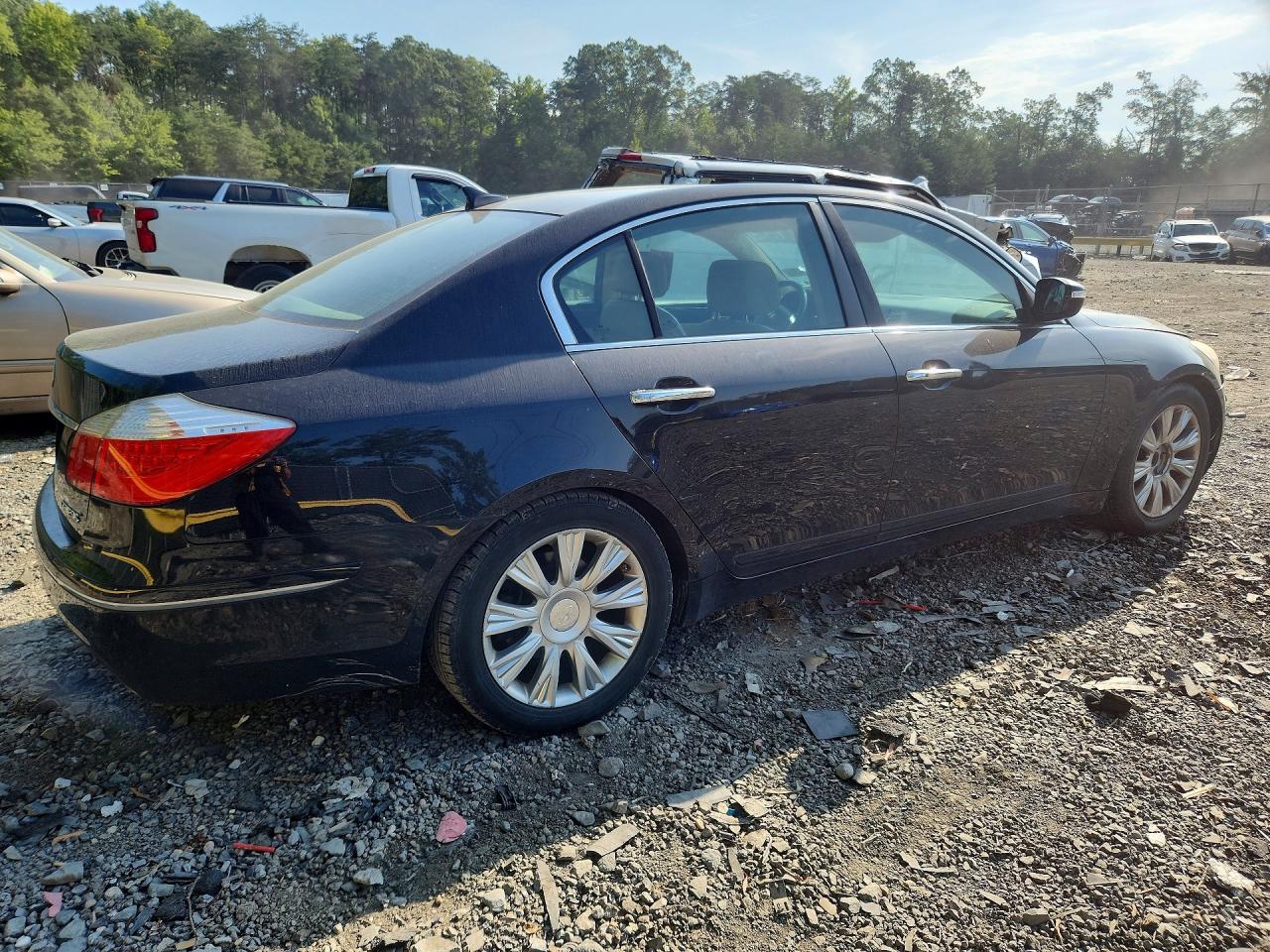 2009 Hyundai Genesis 3.8l Black vin: KMHGC46E59U039197