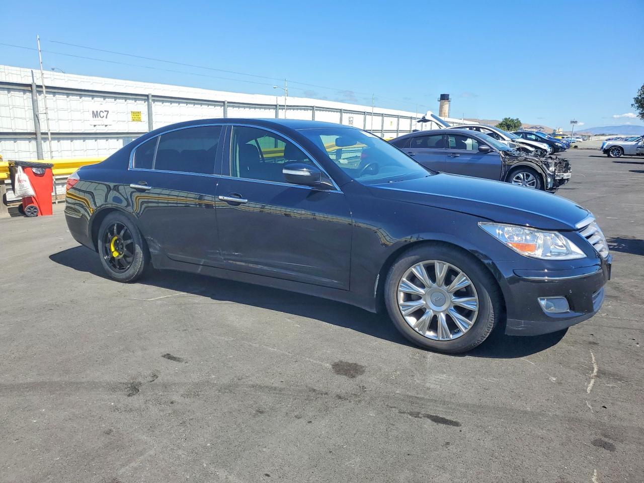 2009 Hyundai Genesis 3.8l Black vin: KMHGC46E69U021775